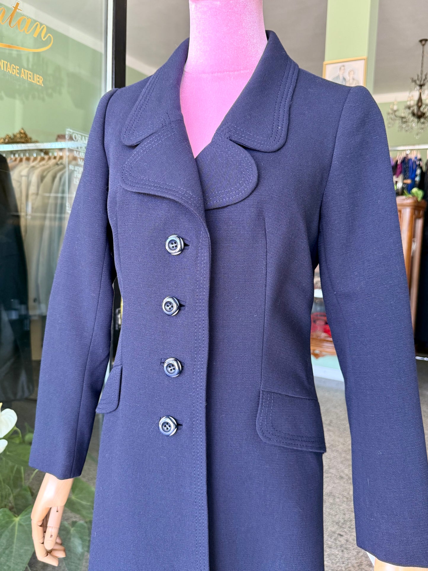 Cappotto anni ‘60 blu notte - TG. 40