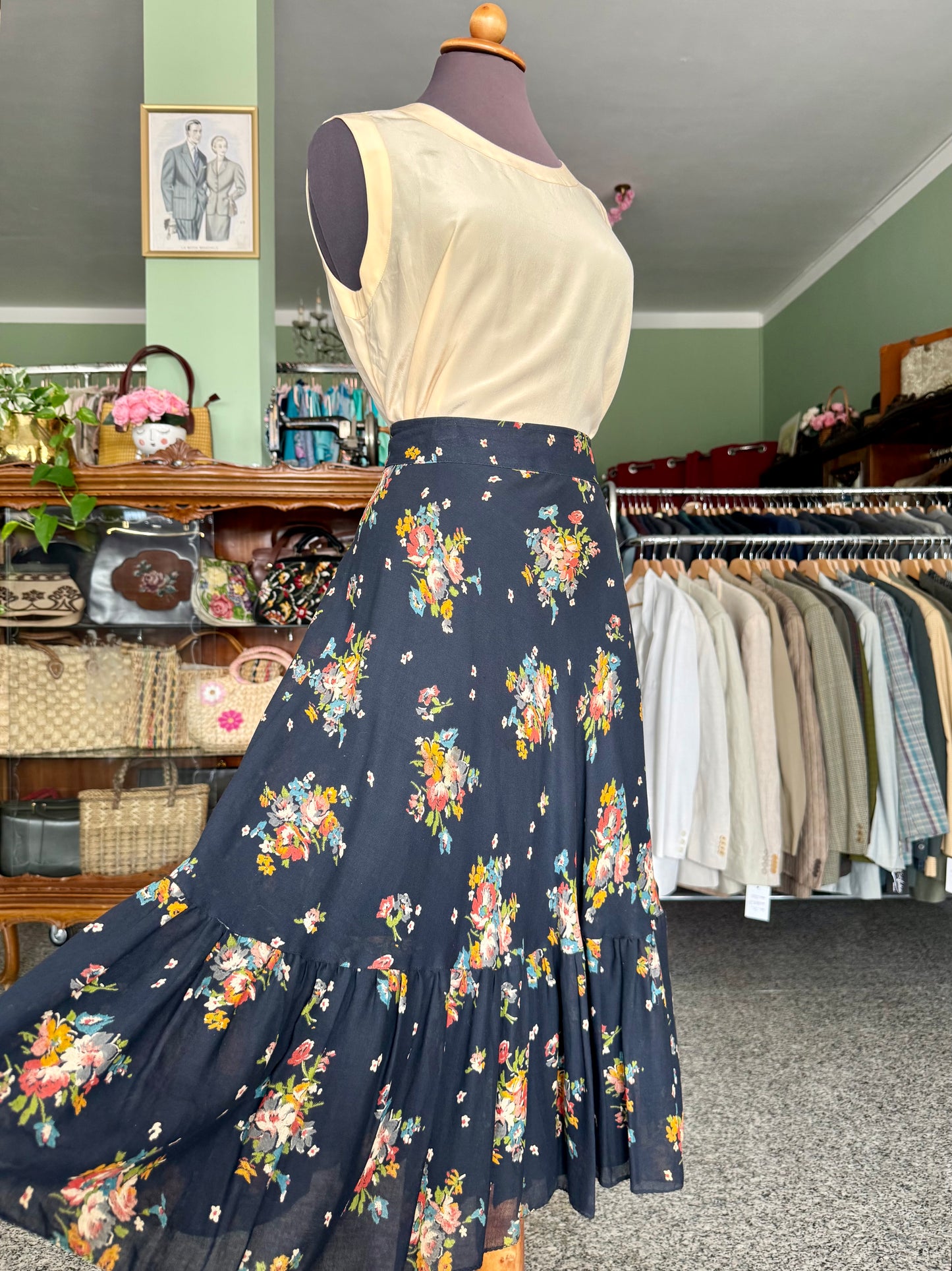 Gonna anni ‘70 fantasia bouquet - TG. 40