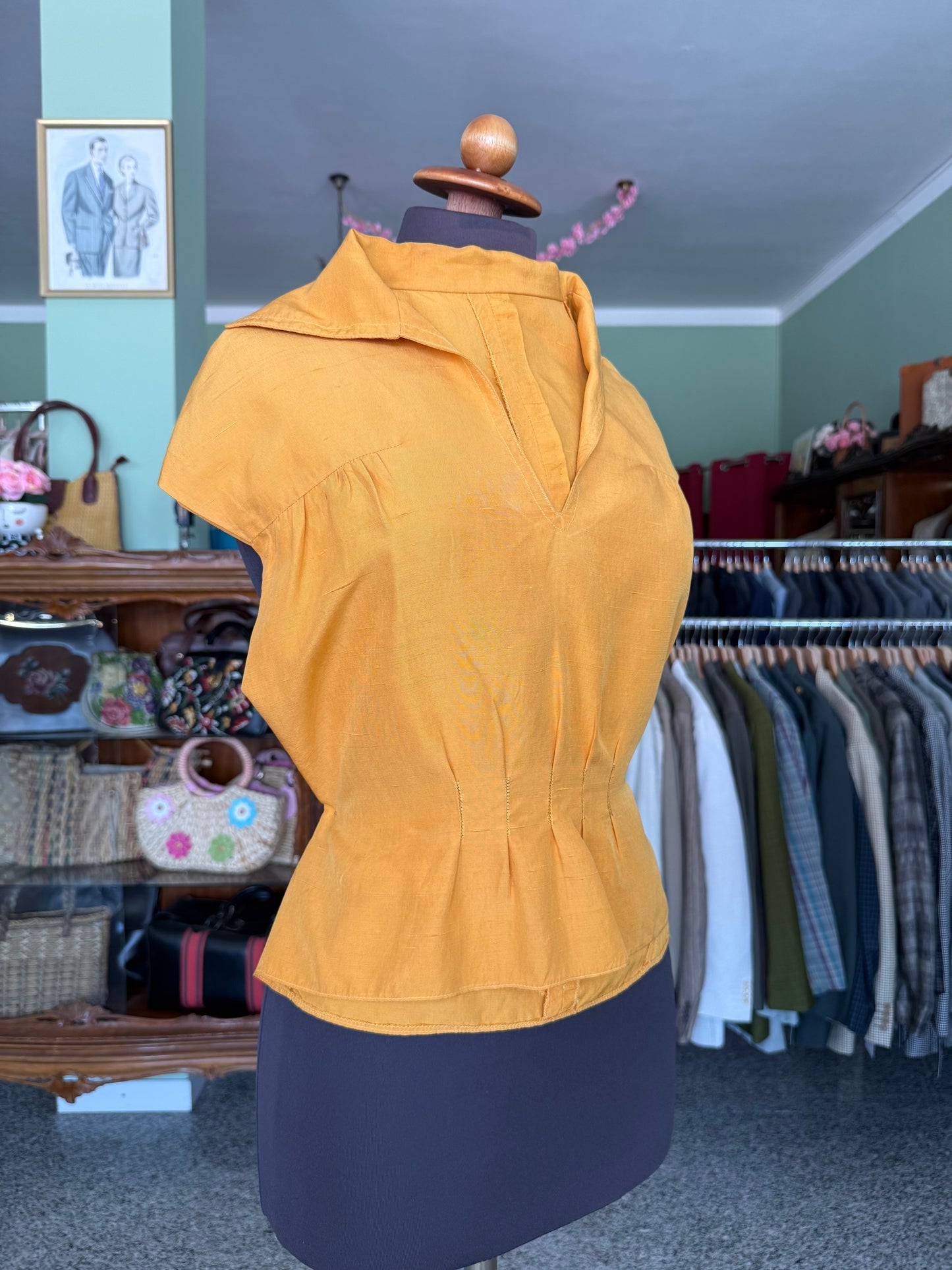 Blusa anni ‘50 in seta - TG. 40