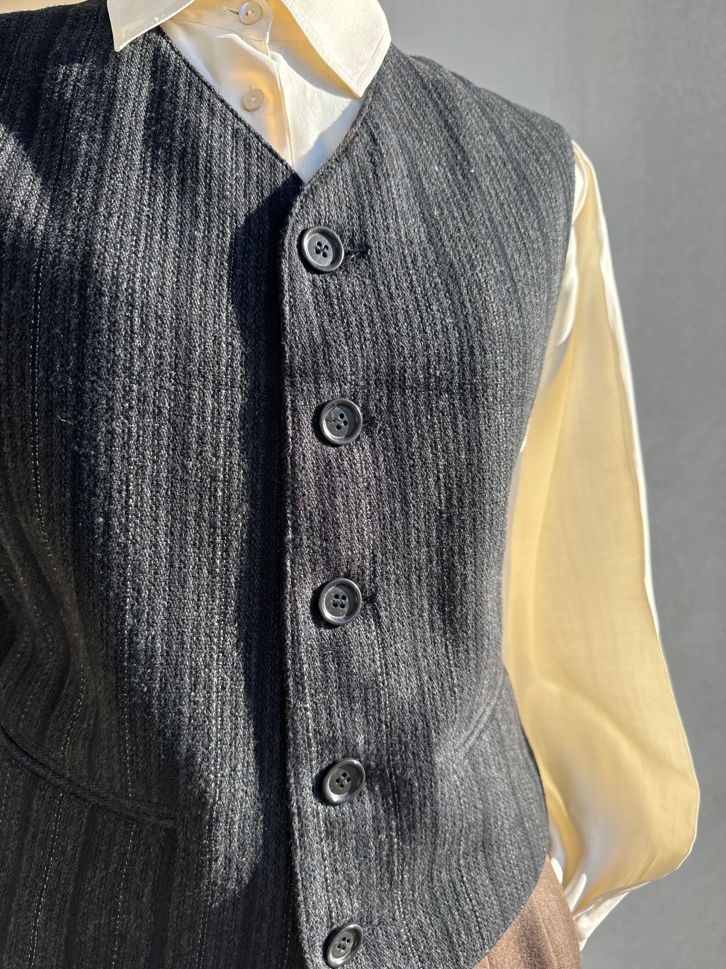 Gilet antracite gessato - TG. 44