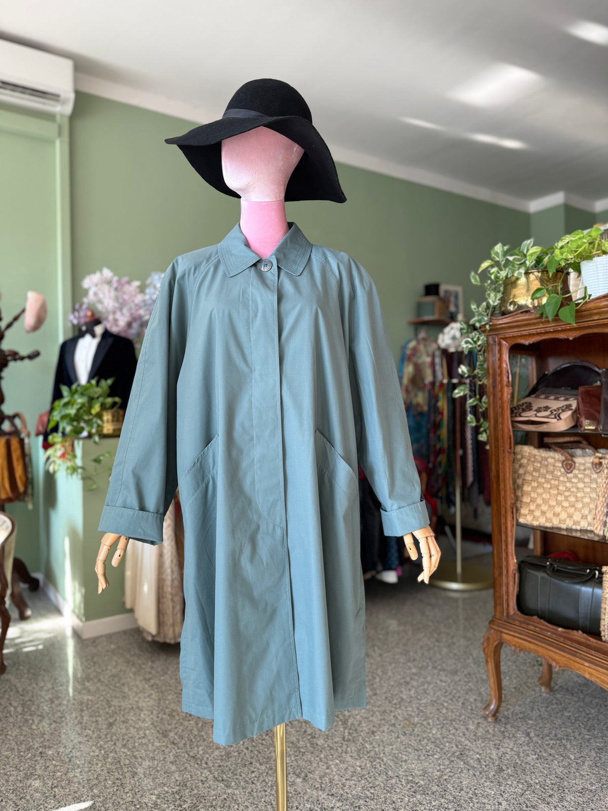 Trench anni ‘80 azzurro polvere - TG.