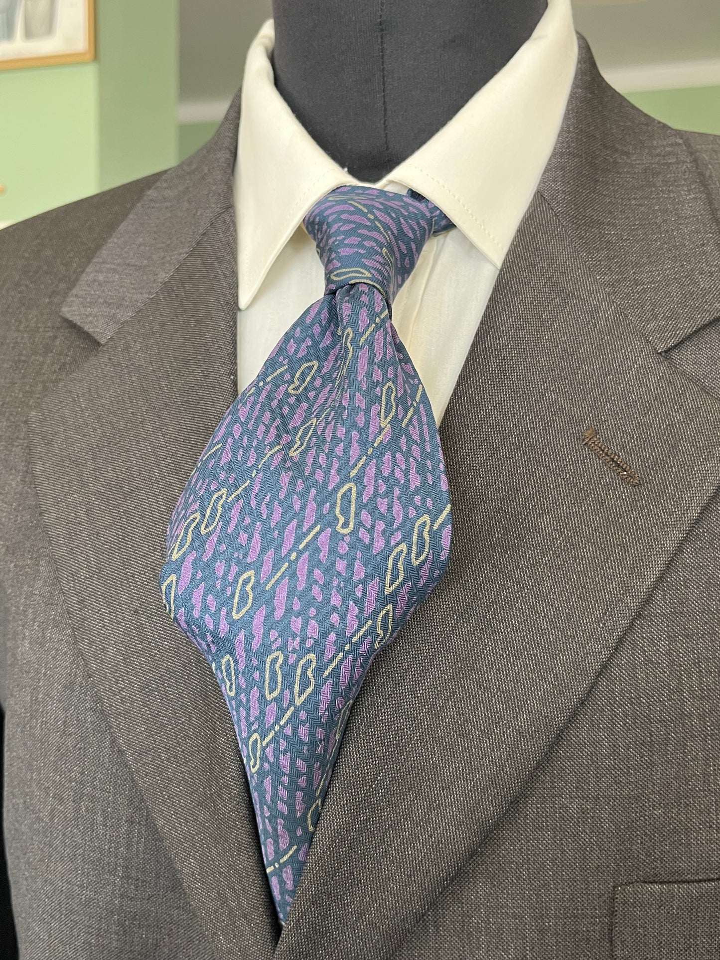 Cravatta swing anni ‘70 blu