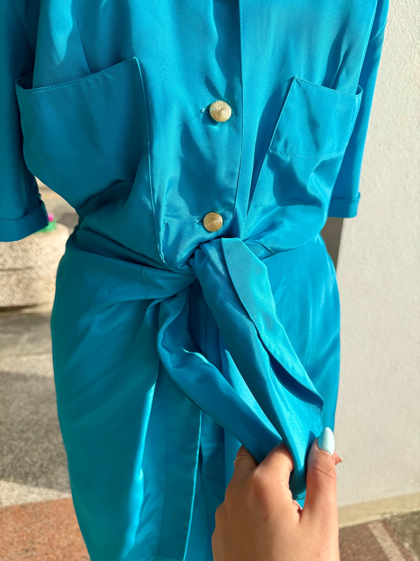 Abito anni ‘80 azzurro - TG. 42