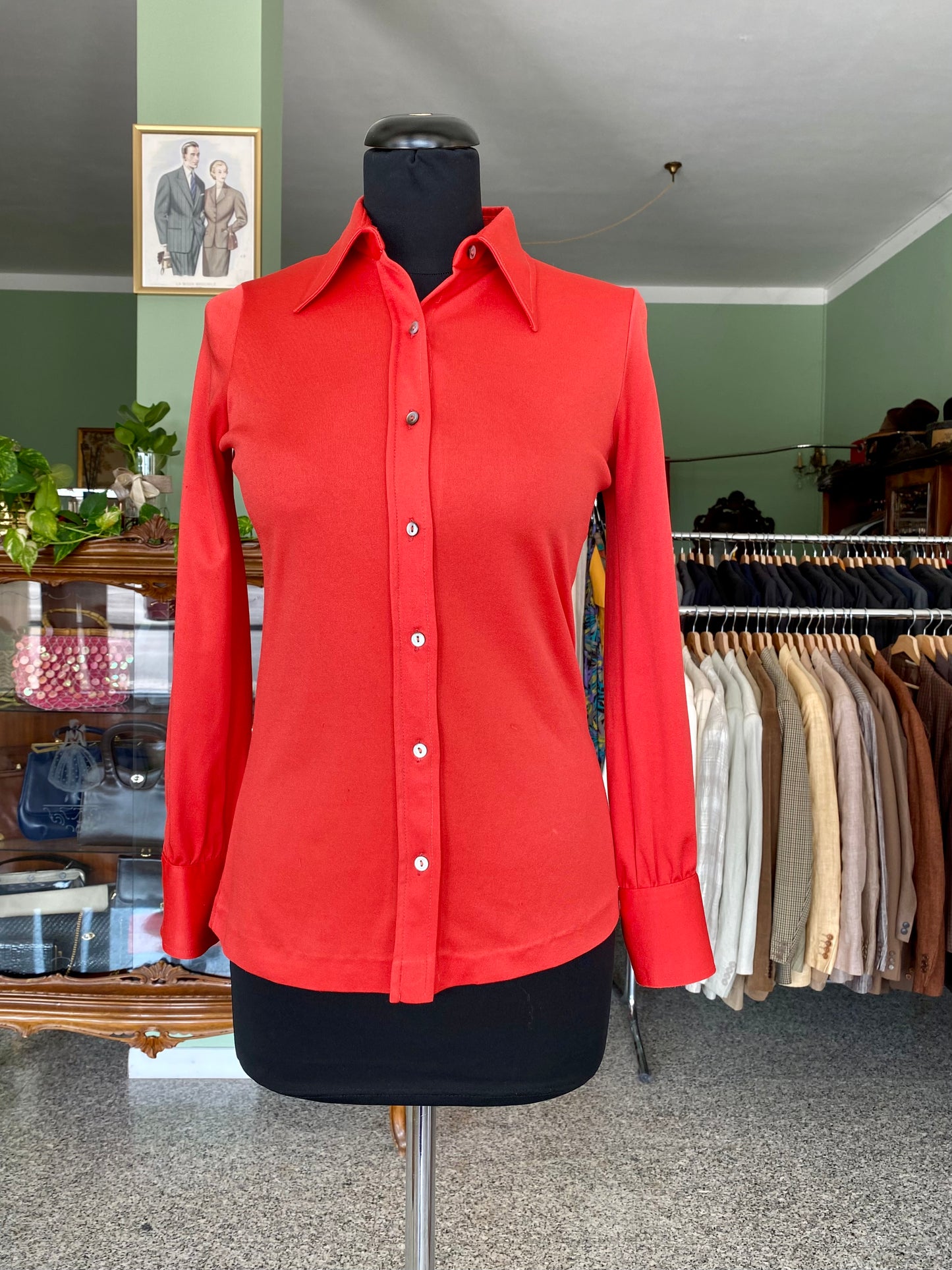 Camicia anni ‘70 rossa - TG. 38/40