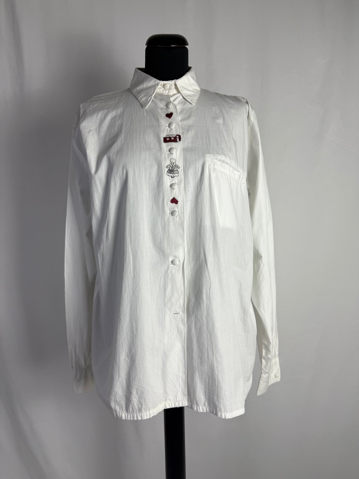 Camicia in cotone con ricami - TG. 44/46