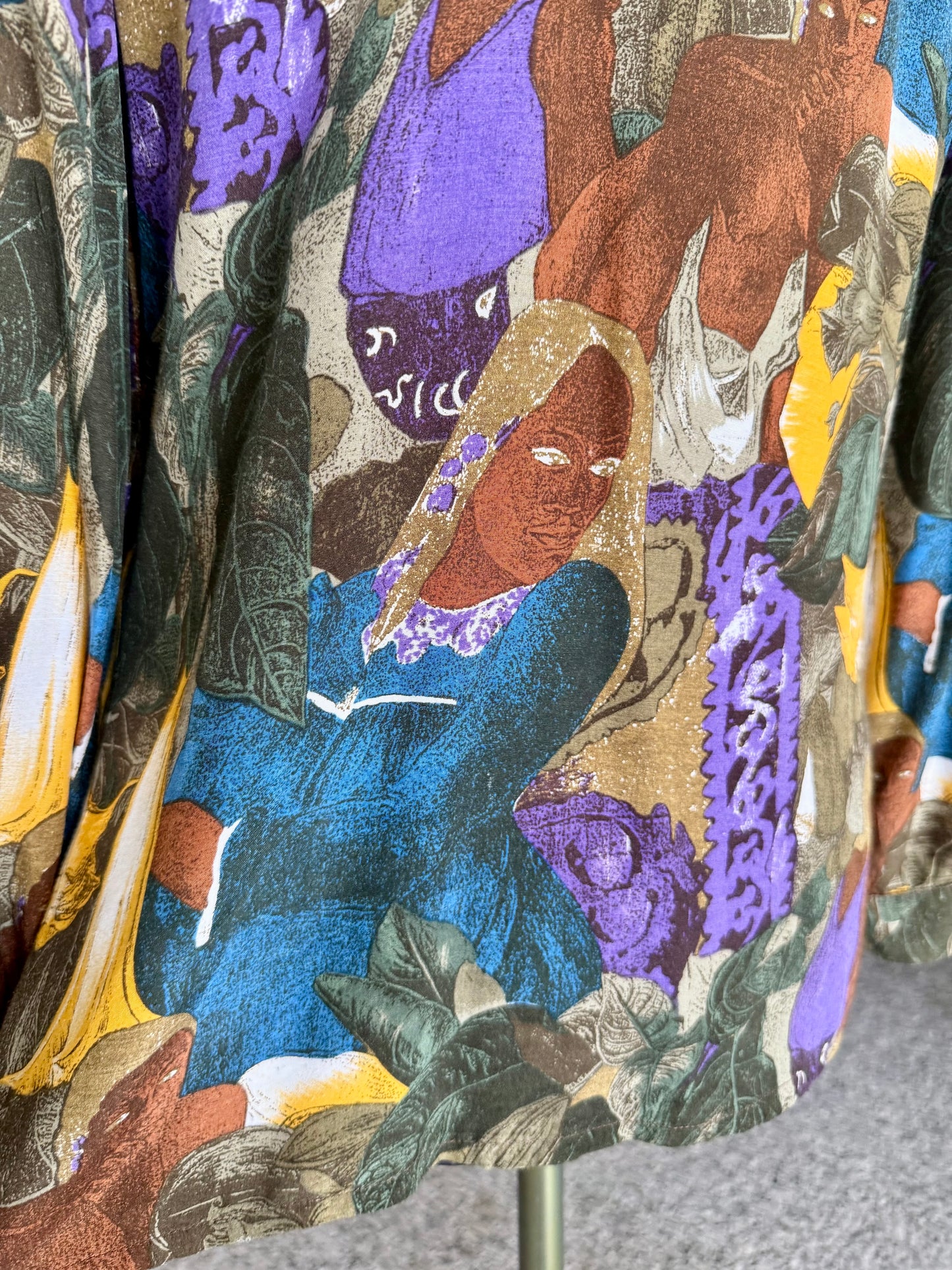 Camicia anni ‘80 con volti stilizzati - TG. 44/46