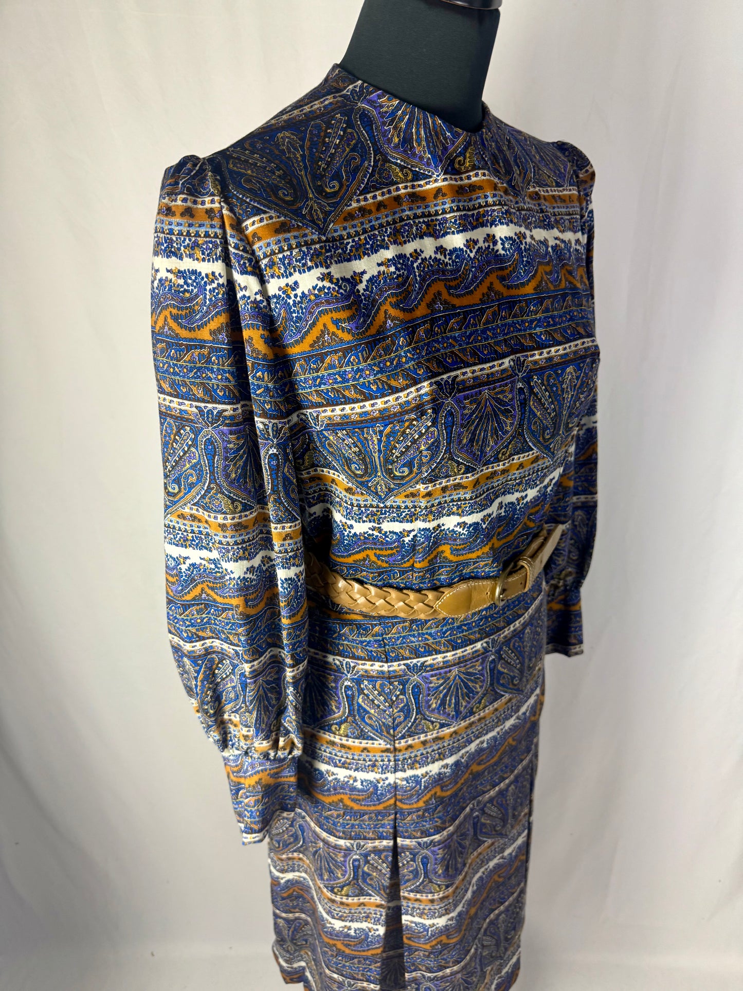 Abito sartoriale anni ‘70 con stampa paisley - TG. 40/42