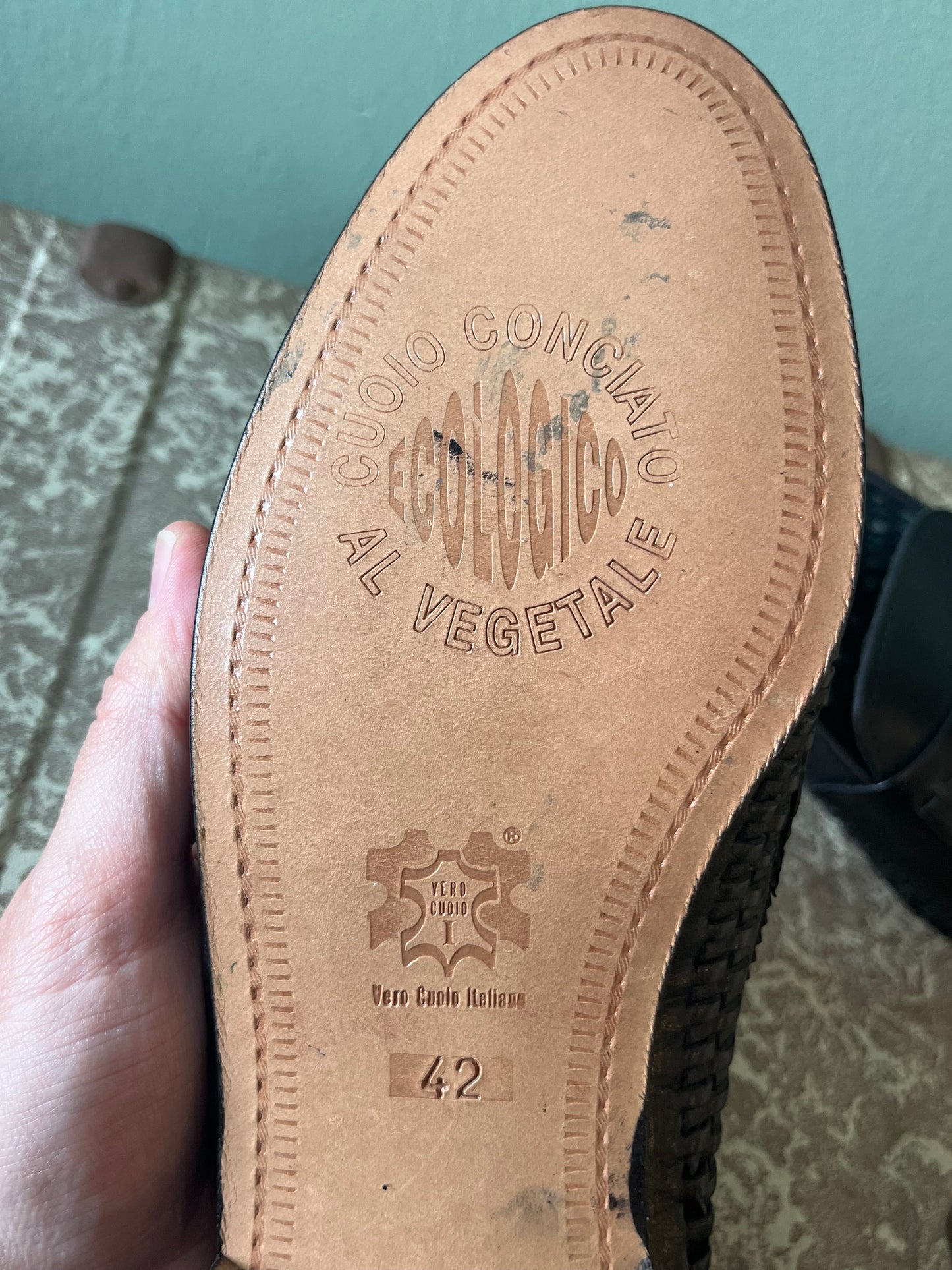 Scarpe mocassino pelle nera NOS tg. 42