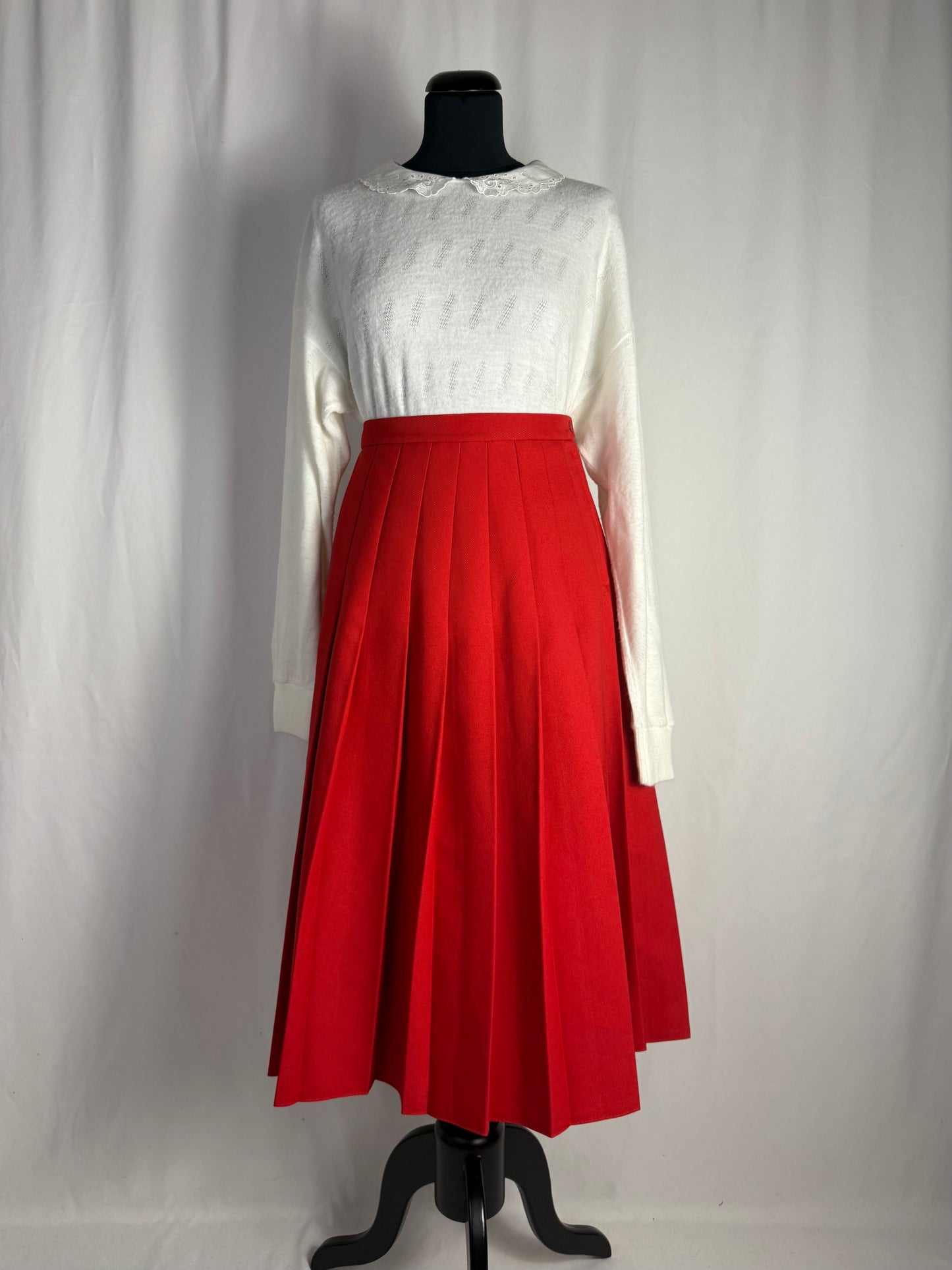 Gonna rossa plissettata - TG. 40