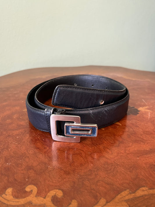 Cintura in pelle nera