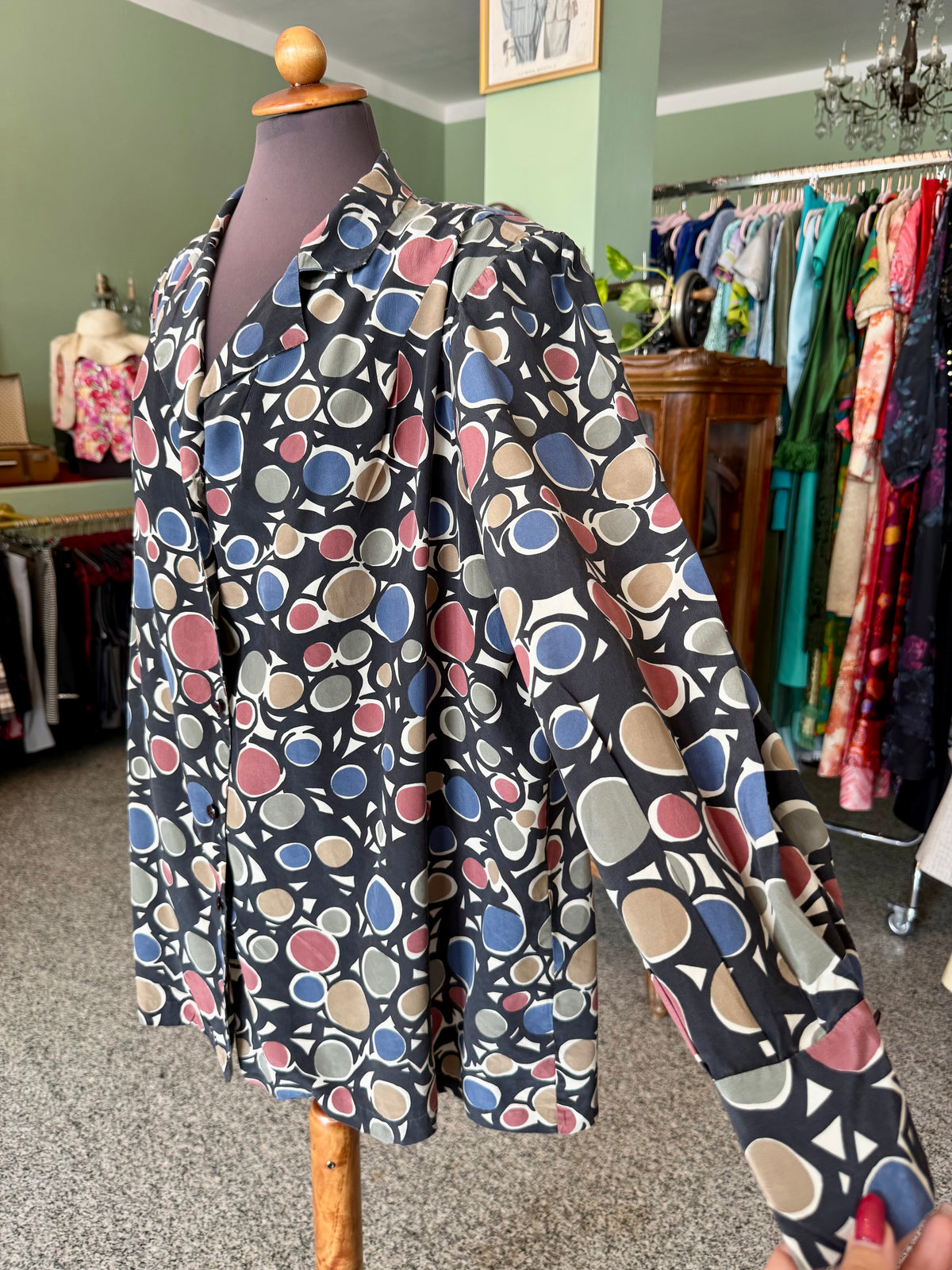 Camicia anni ‘80 in pura seta - TG. 50/52