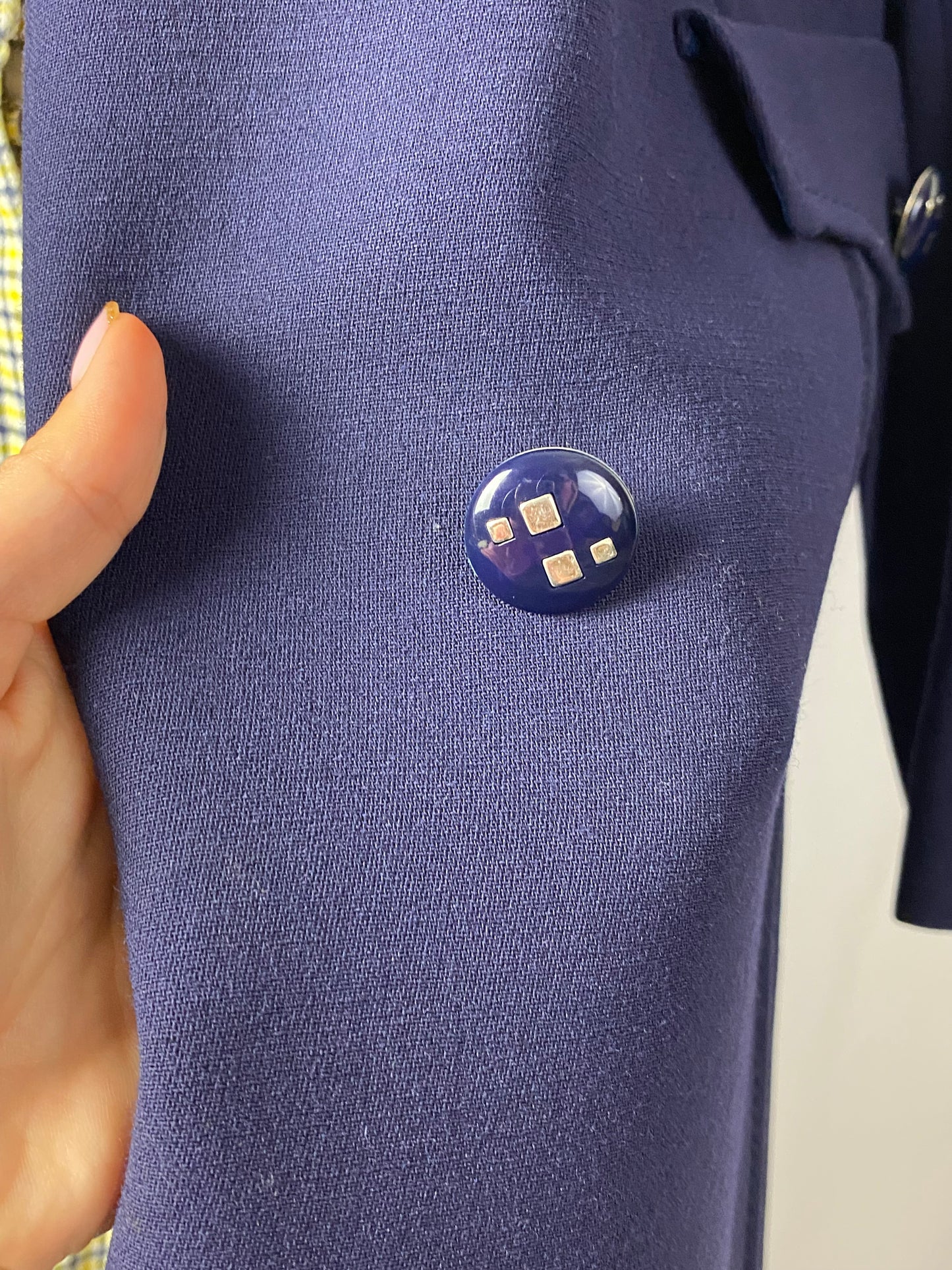 Cappotto anni ‘70 blu navy - TG. 42 circa