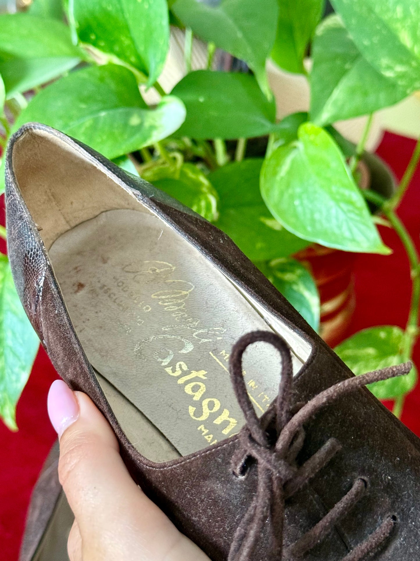 Scarpe stringate con tacco anni ‘70 - NR. 37 e mezzo