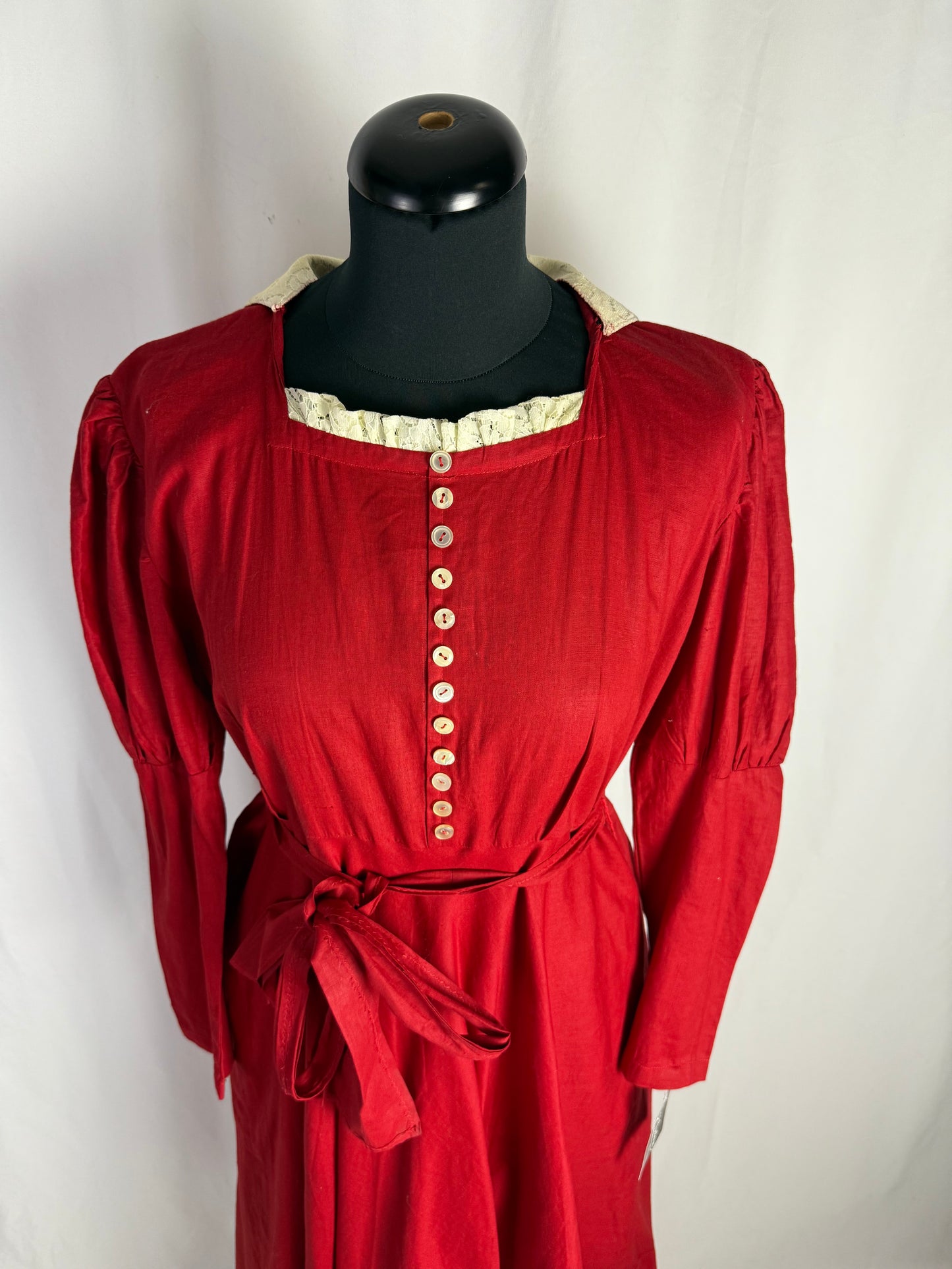 Abito anni ‘70 sartoriale rosso - TG. 42