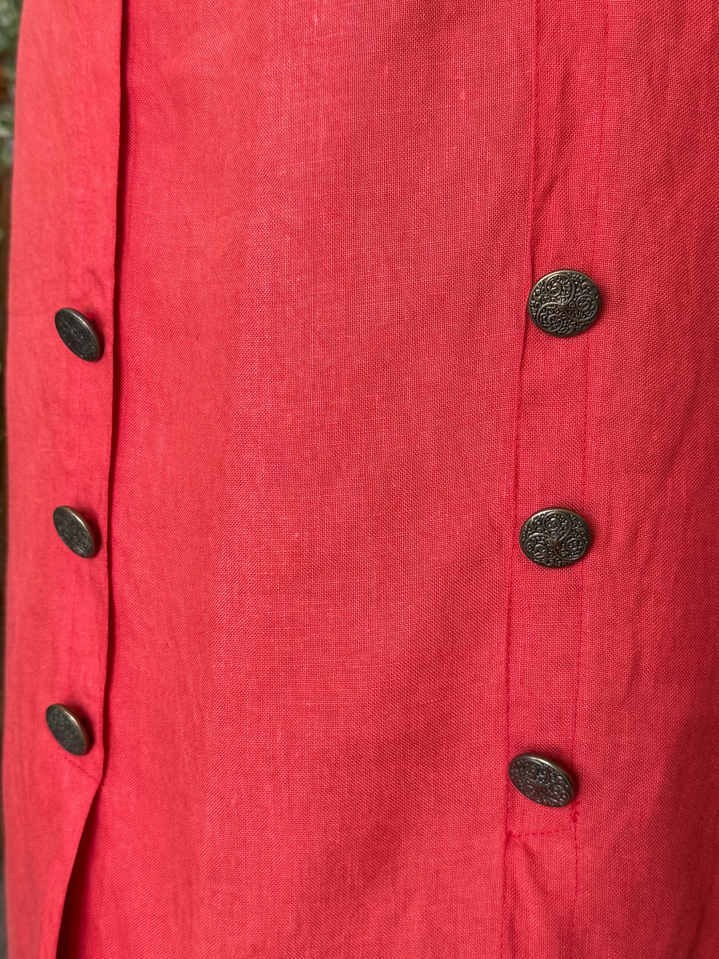 Abito rosso in 100% lino - TG. 44