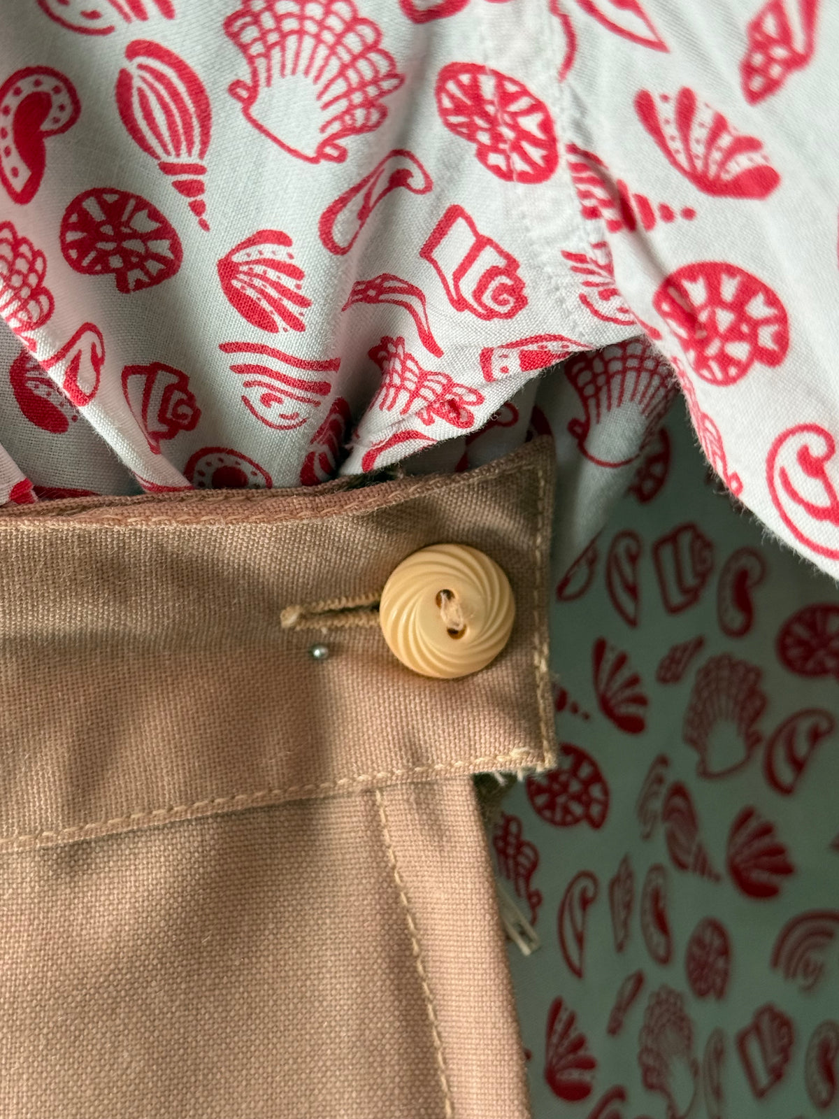 Pantaloni rosa antico in fresco di lana - TG. 42/44