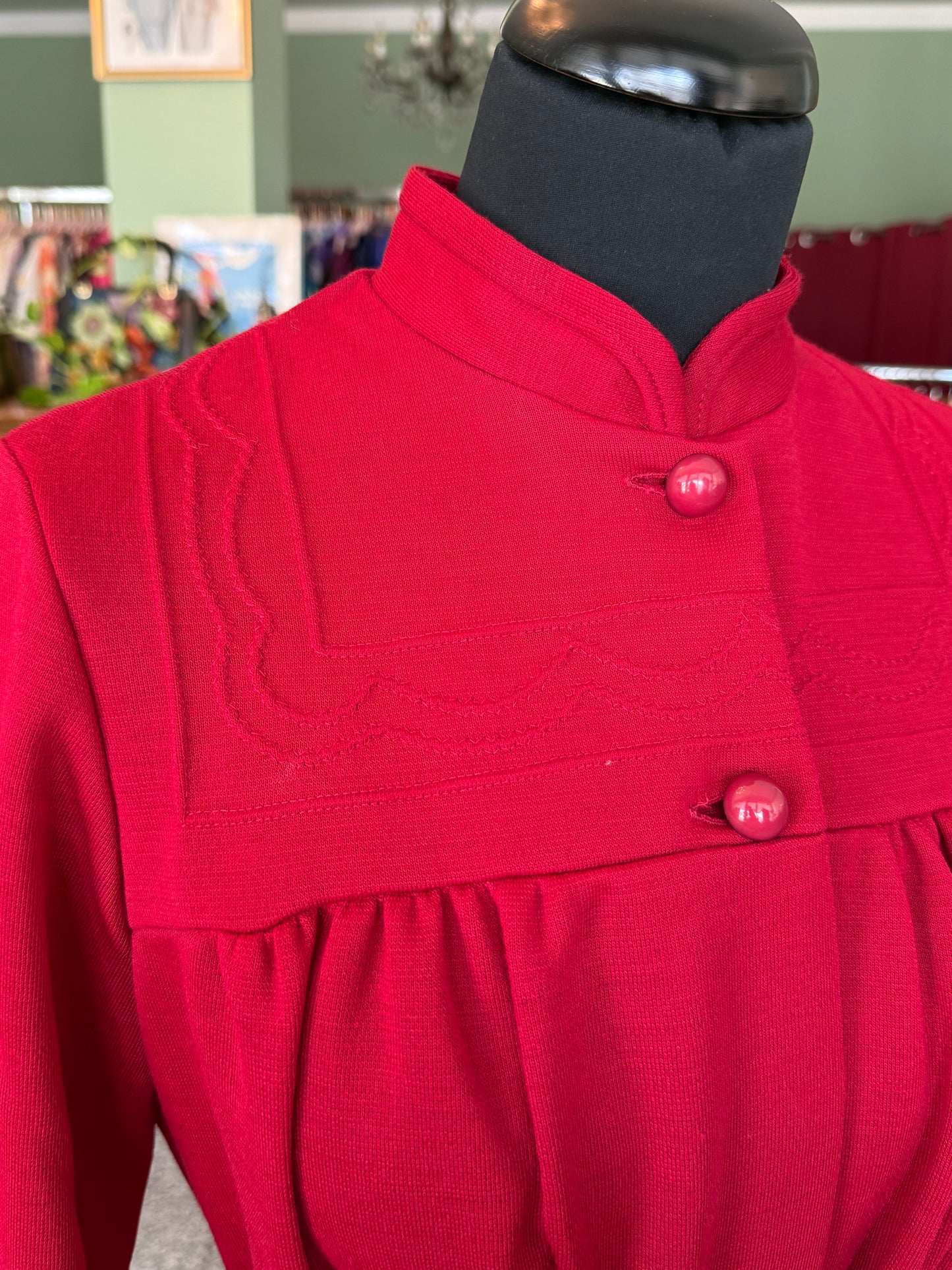 Abito rosso con cintura - TG. 44/46