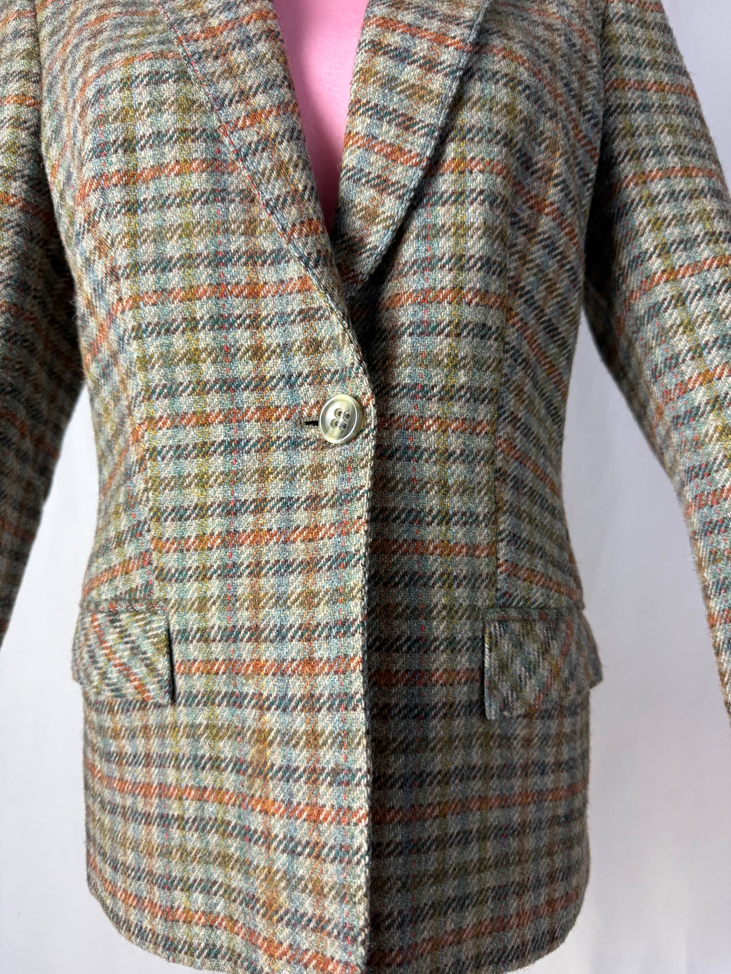 Giacca in pura lana a quadri - TG. 42