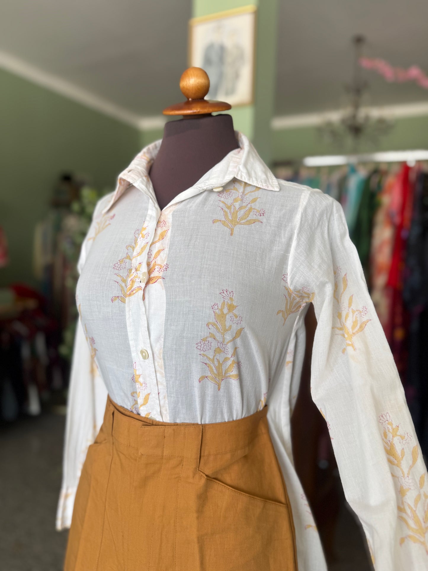 Camicia anni ‘70 in mussola di cotone - TG. 38