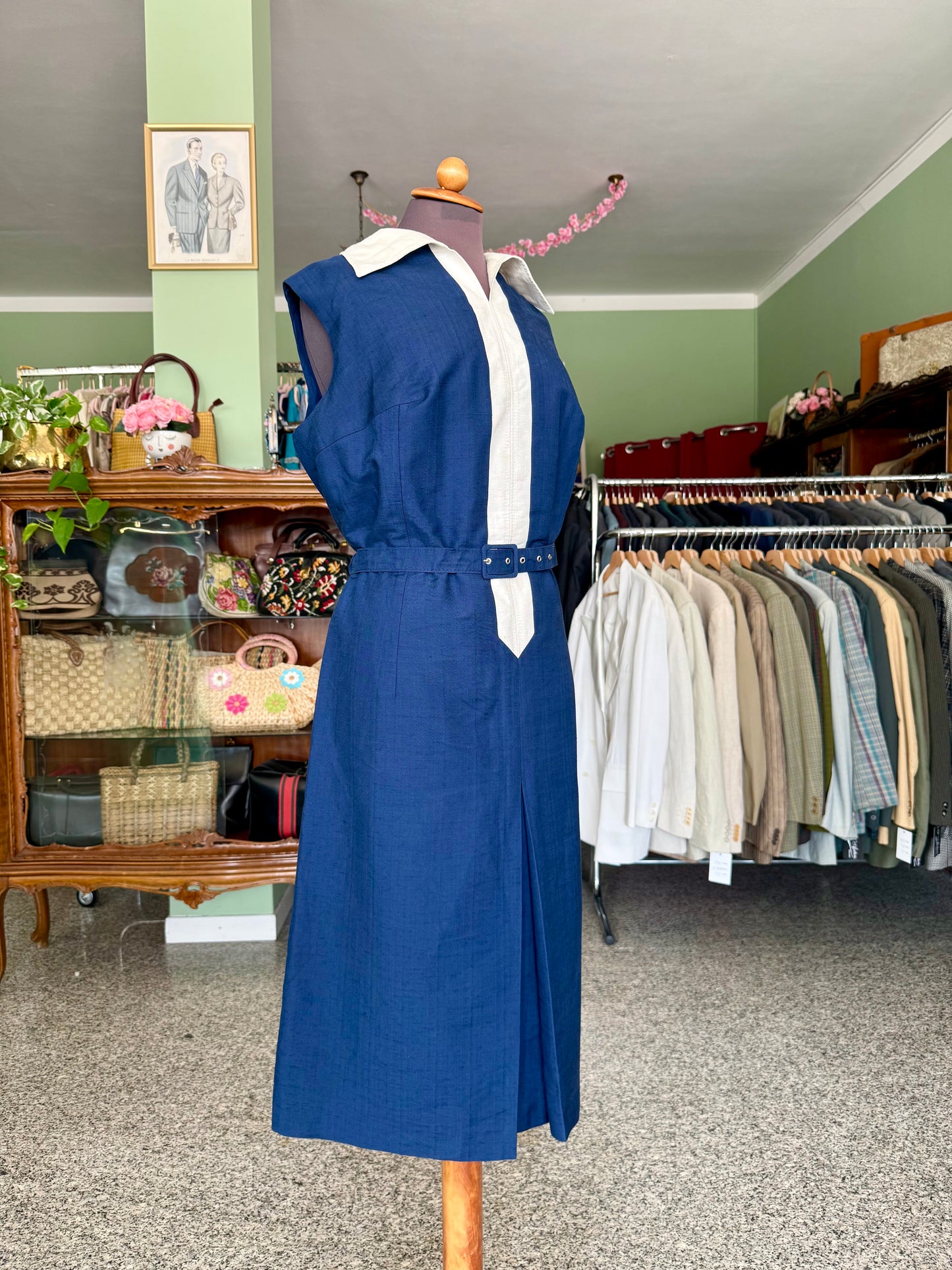 Abito Mod Blu e Bianco Anni ’60/’70 - TG. 50