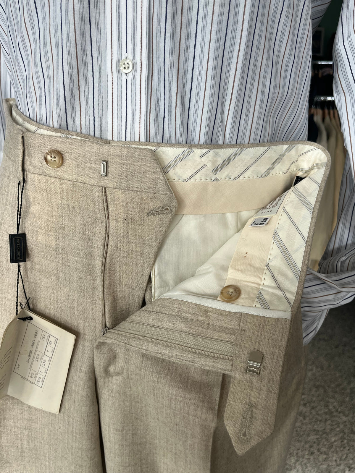 Calzoni flanella anni ‘80 NOS tg. 48
