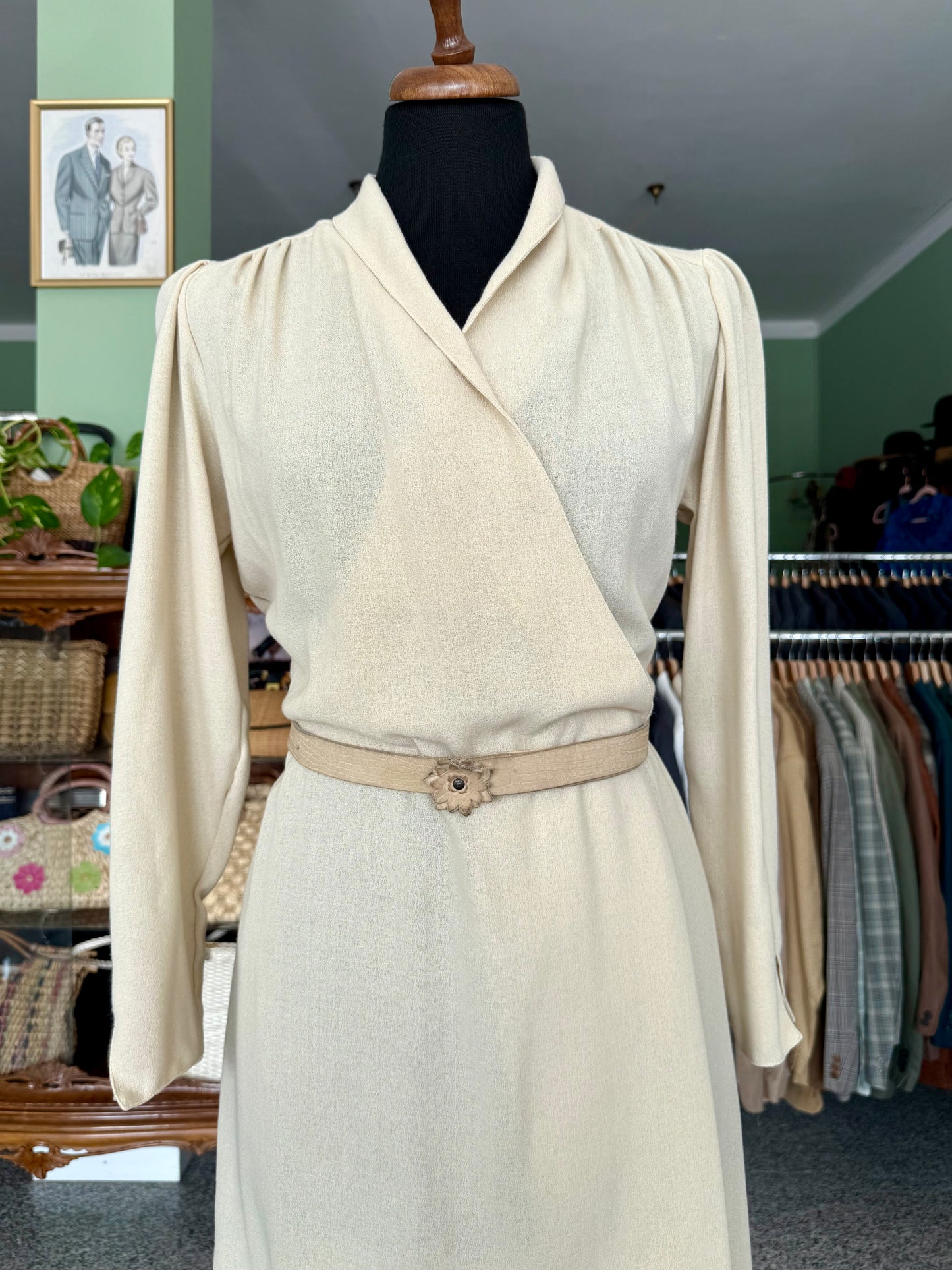 Abito anni ‘70 classico color crema - TG. 42/44