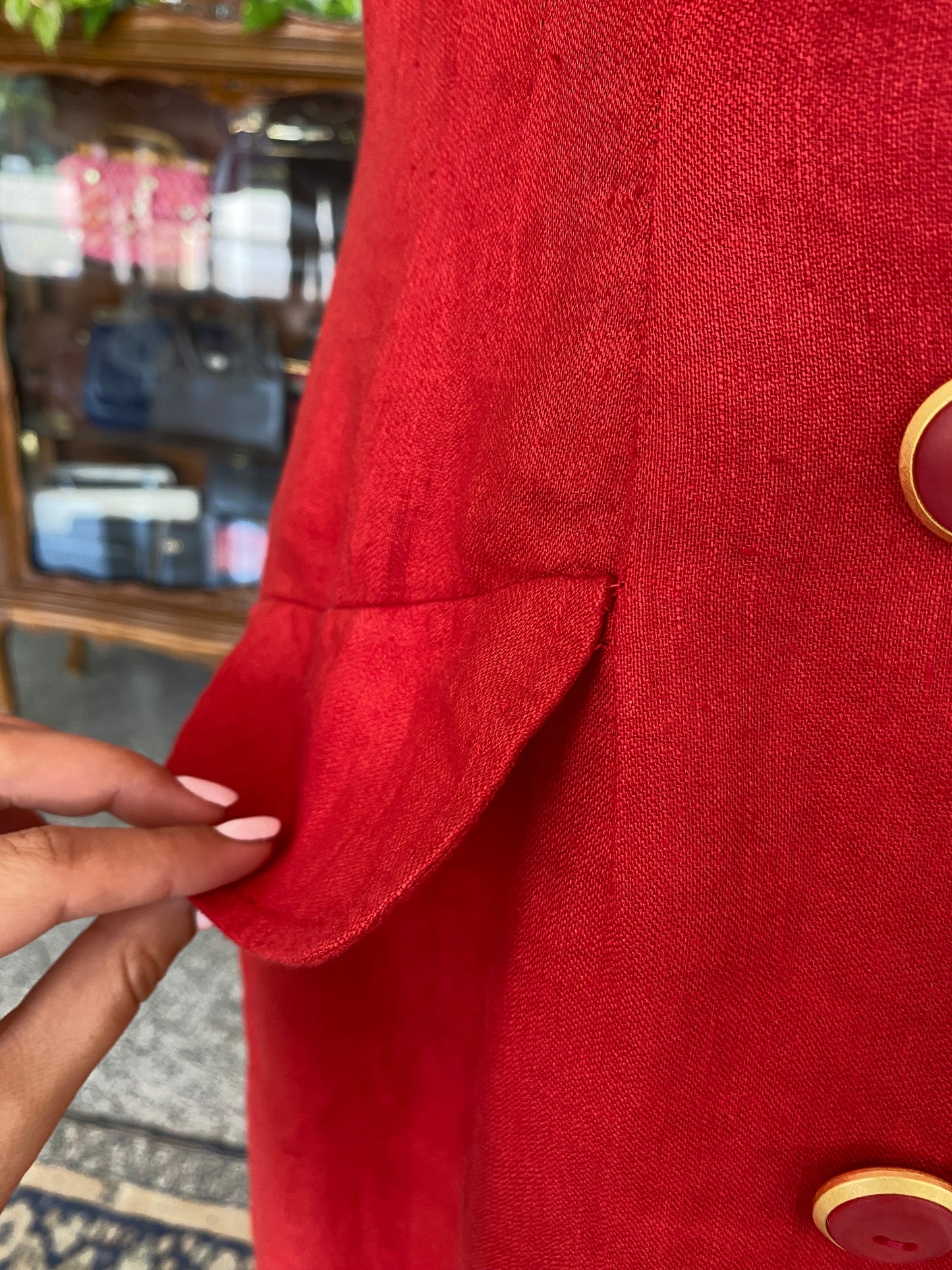 Abito rosso in lino - TG. 48