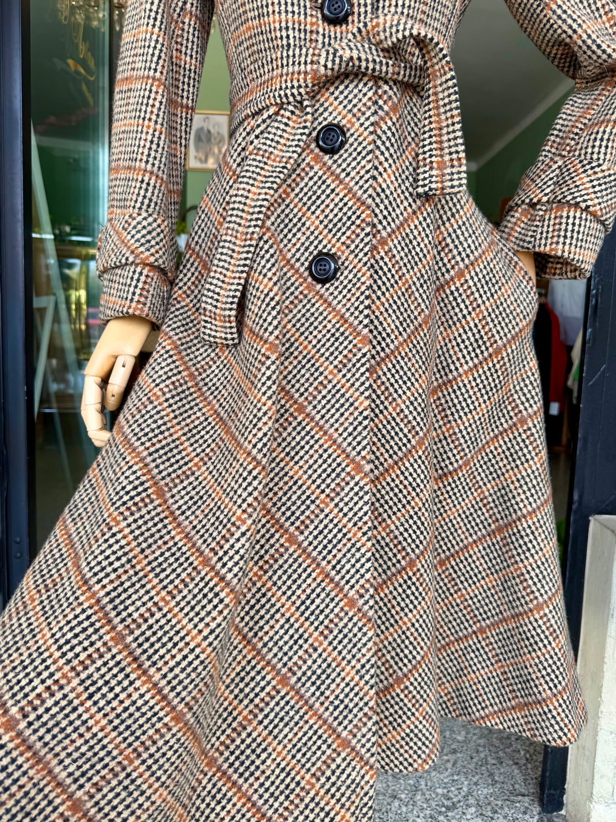 Princess coat anni ‘70 pied de poule - TG. 38