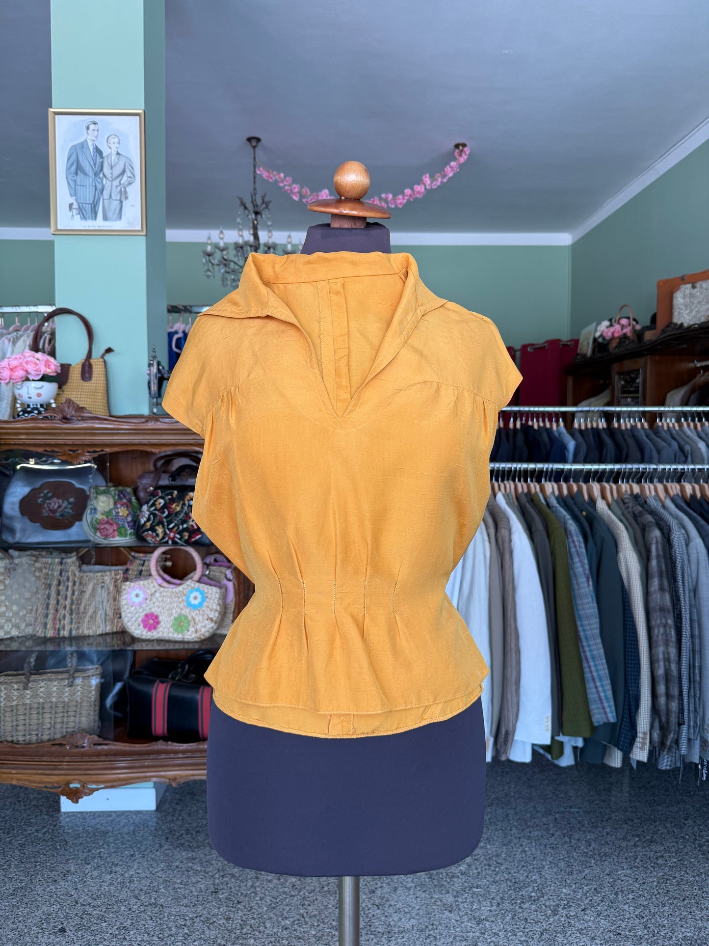 Blusa anni ‘50 in seta - TG. 40