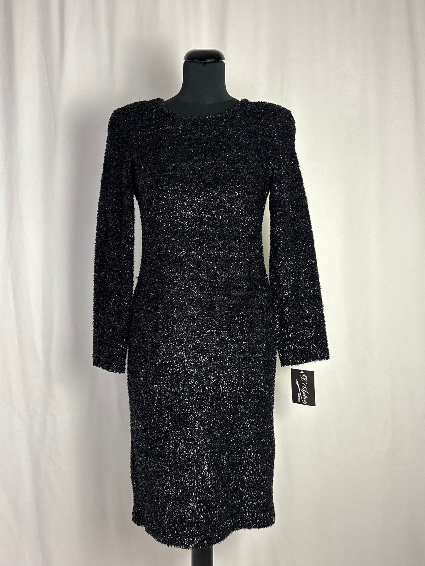 Abito anni ‘80 nero in lurex - TG. 40