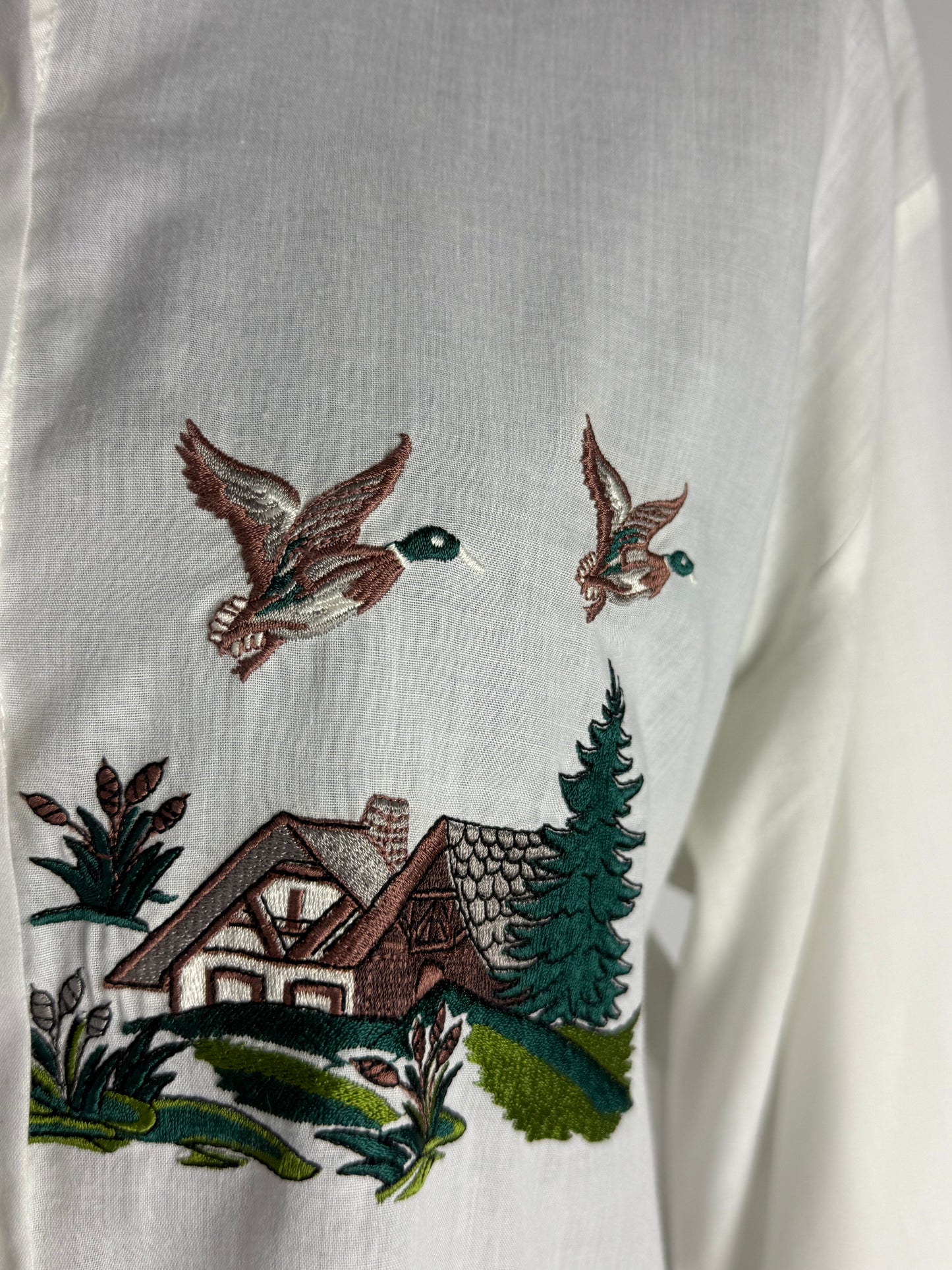 Camicia tirolese in cotone con anatre 🦆 - TG. 44