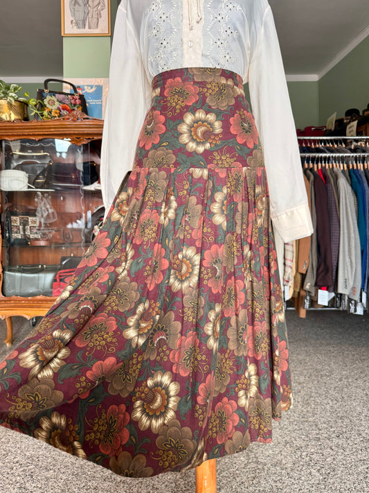 Gonna floreale a pieghe - TG. 46