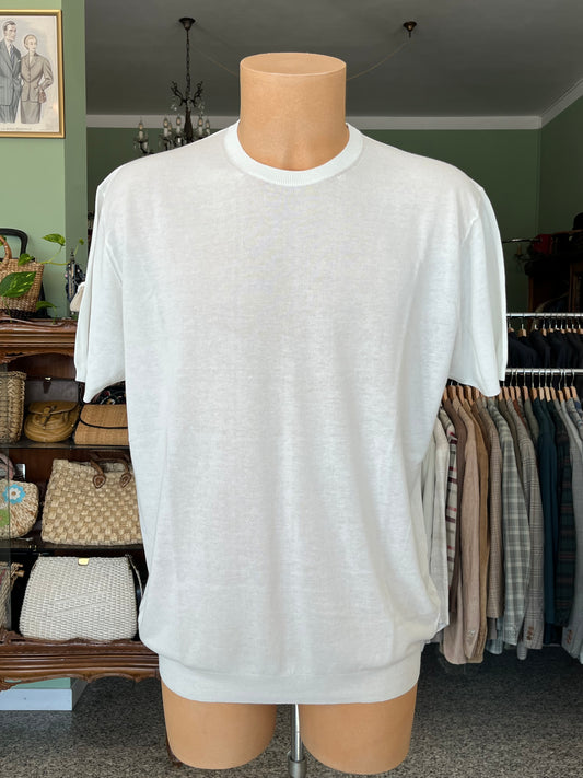 T-shirt a maniche corte cotone/lino tg. 56