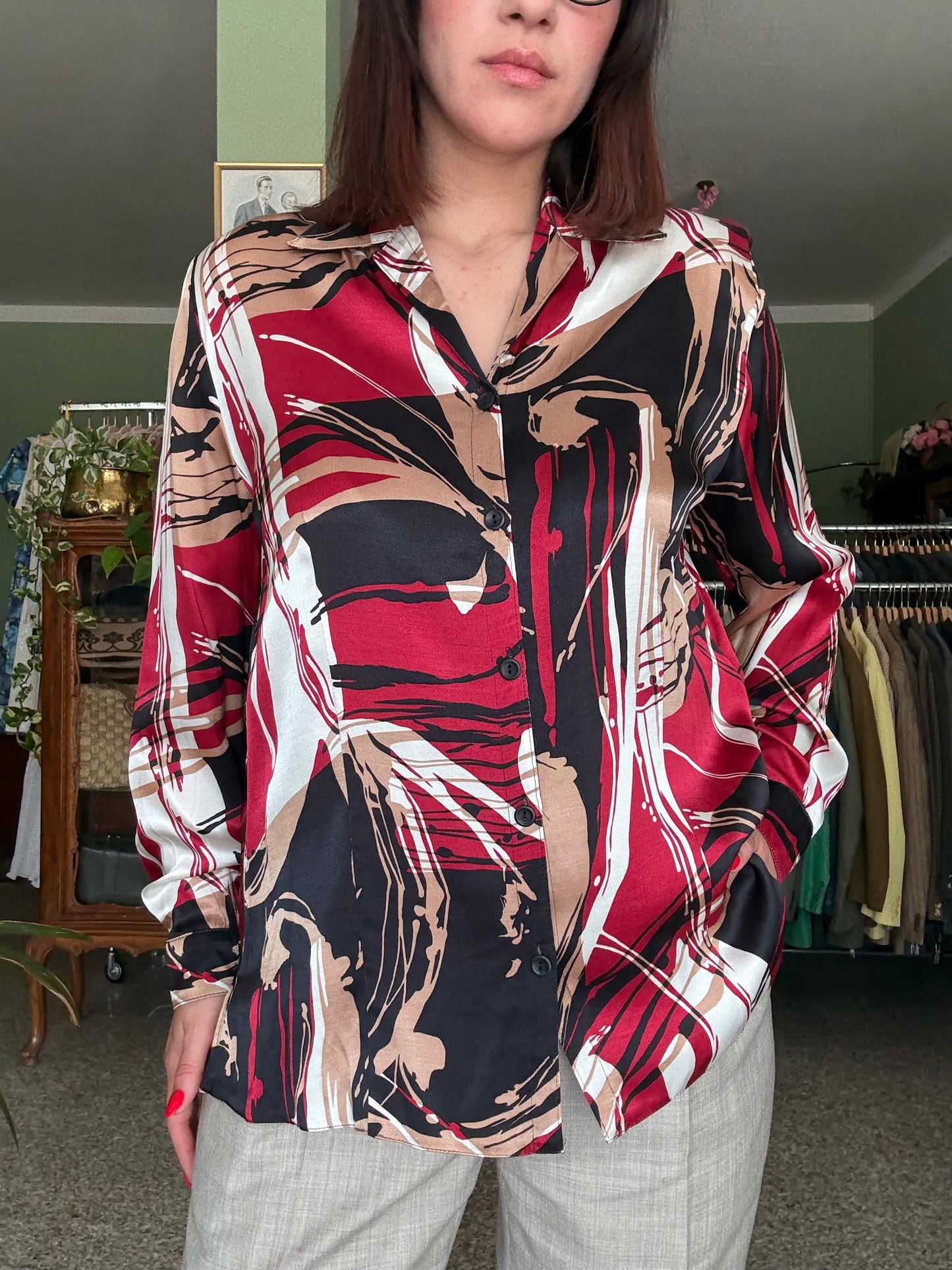 Camicia stampa astratta - TG. 42/44