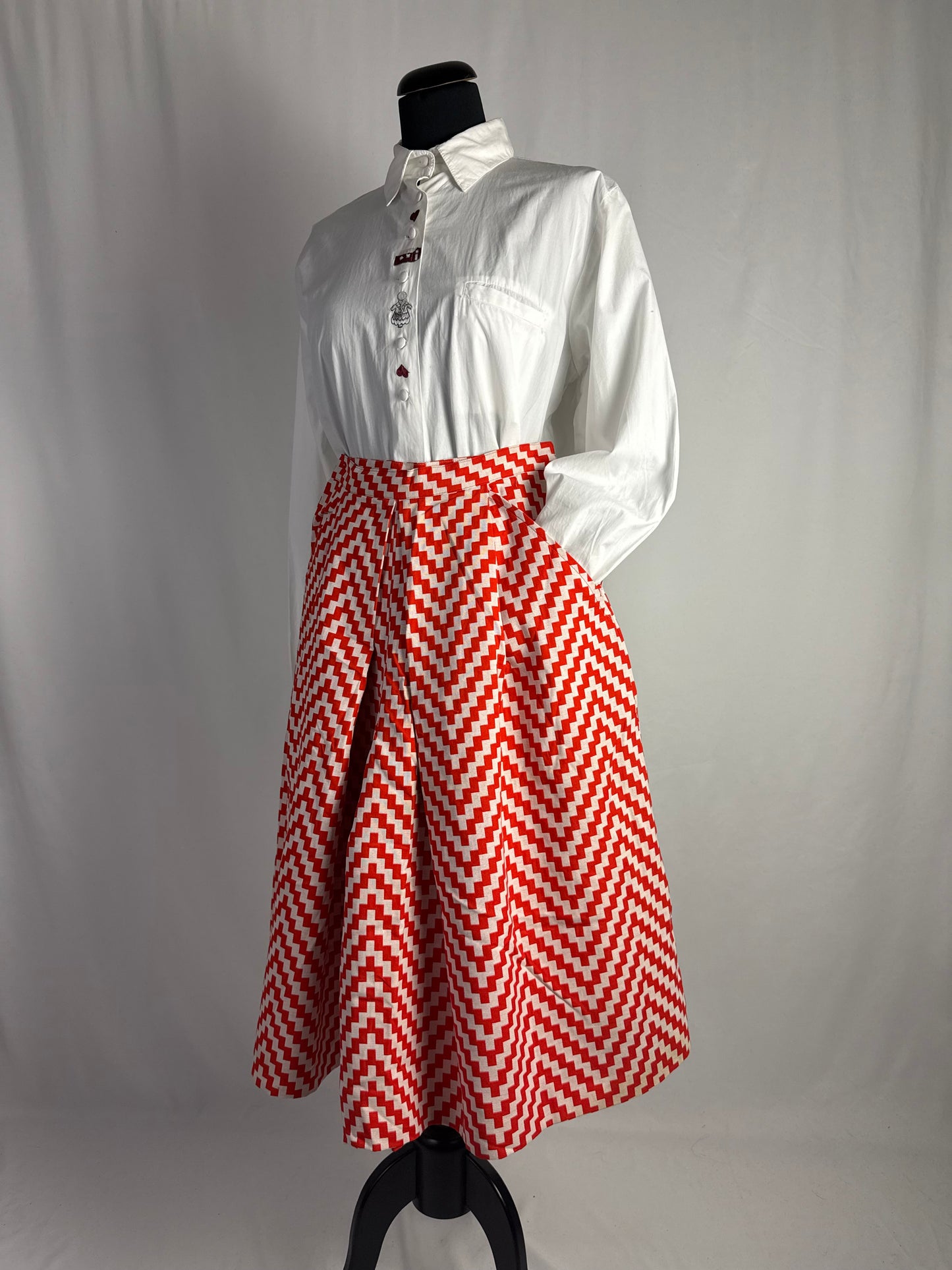 Gonna pantalone optical anni ‘70 - TG. 38/40