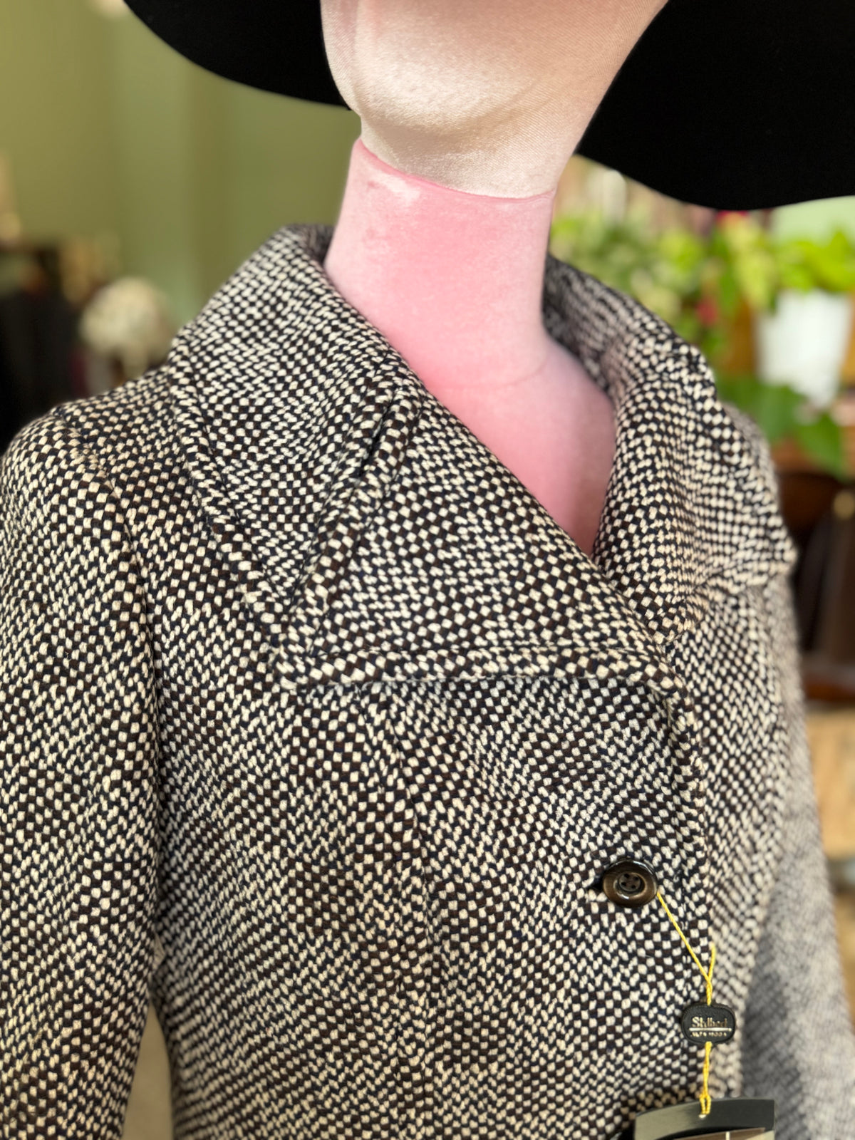 Cappotto anni ‘70 tweed fondo di magazzino - TG. 40/42