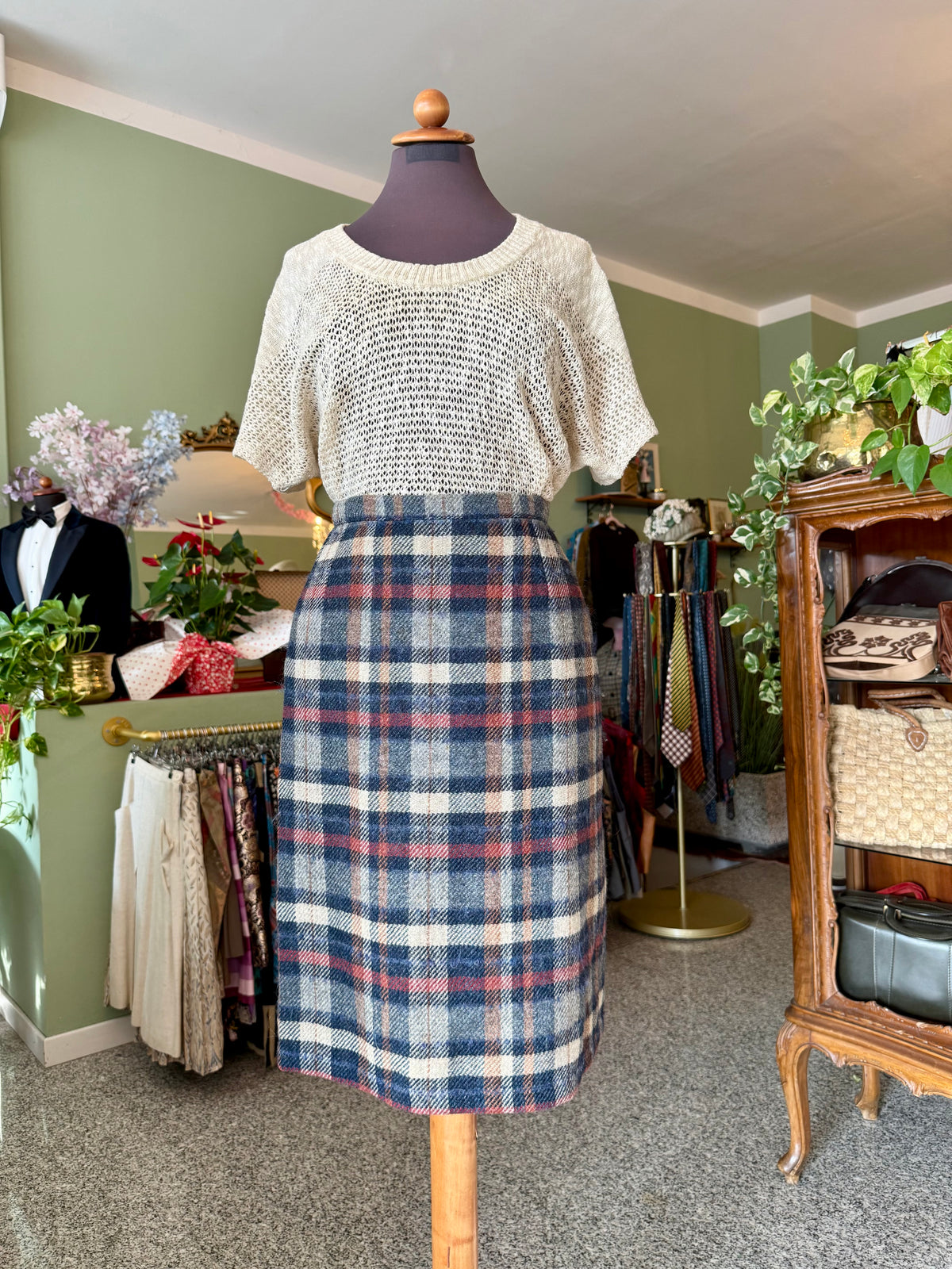 Gonna classica in pura lana tartan - TG. 42/44