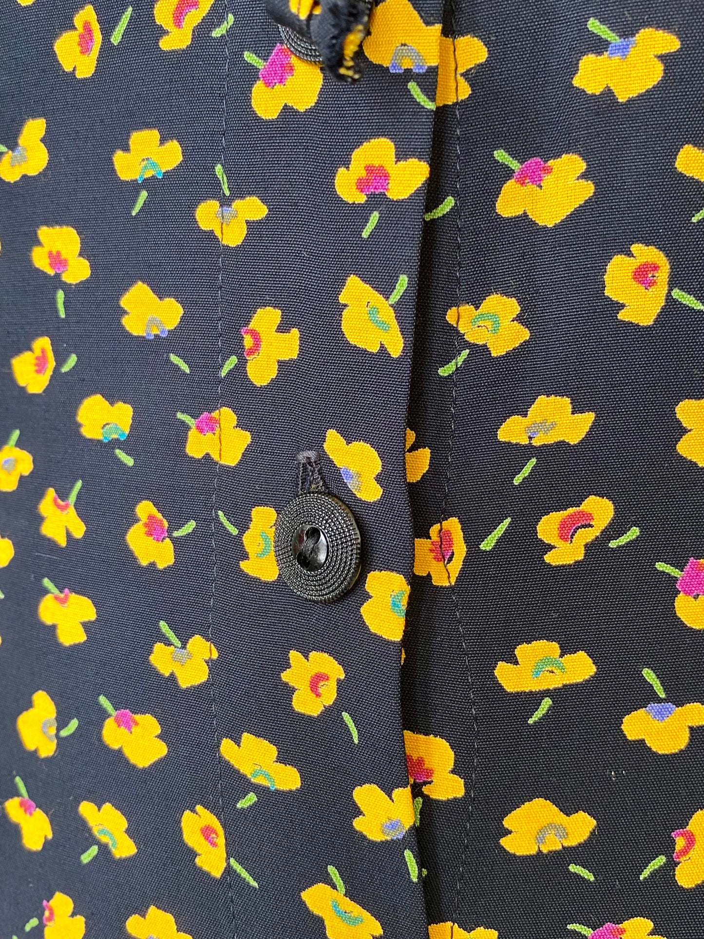 Abito estivo con micro fantasia floreale gialla - TG. 44