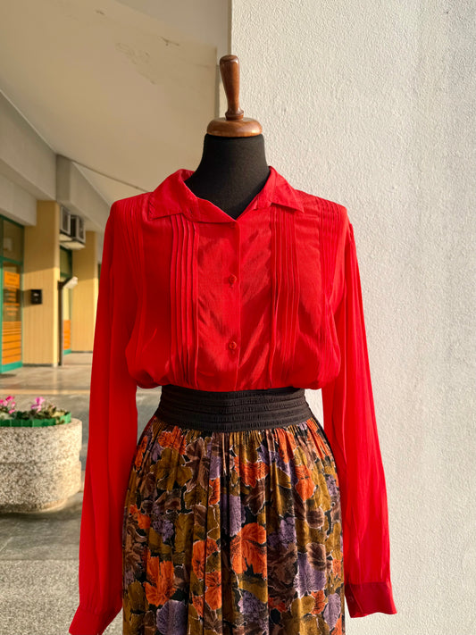 Camicia rossa misto seta - TG. 48/50