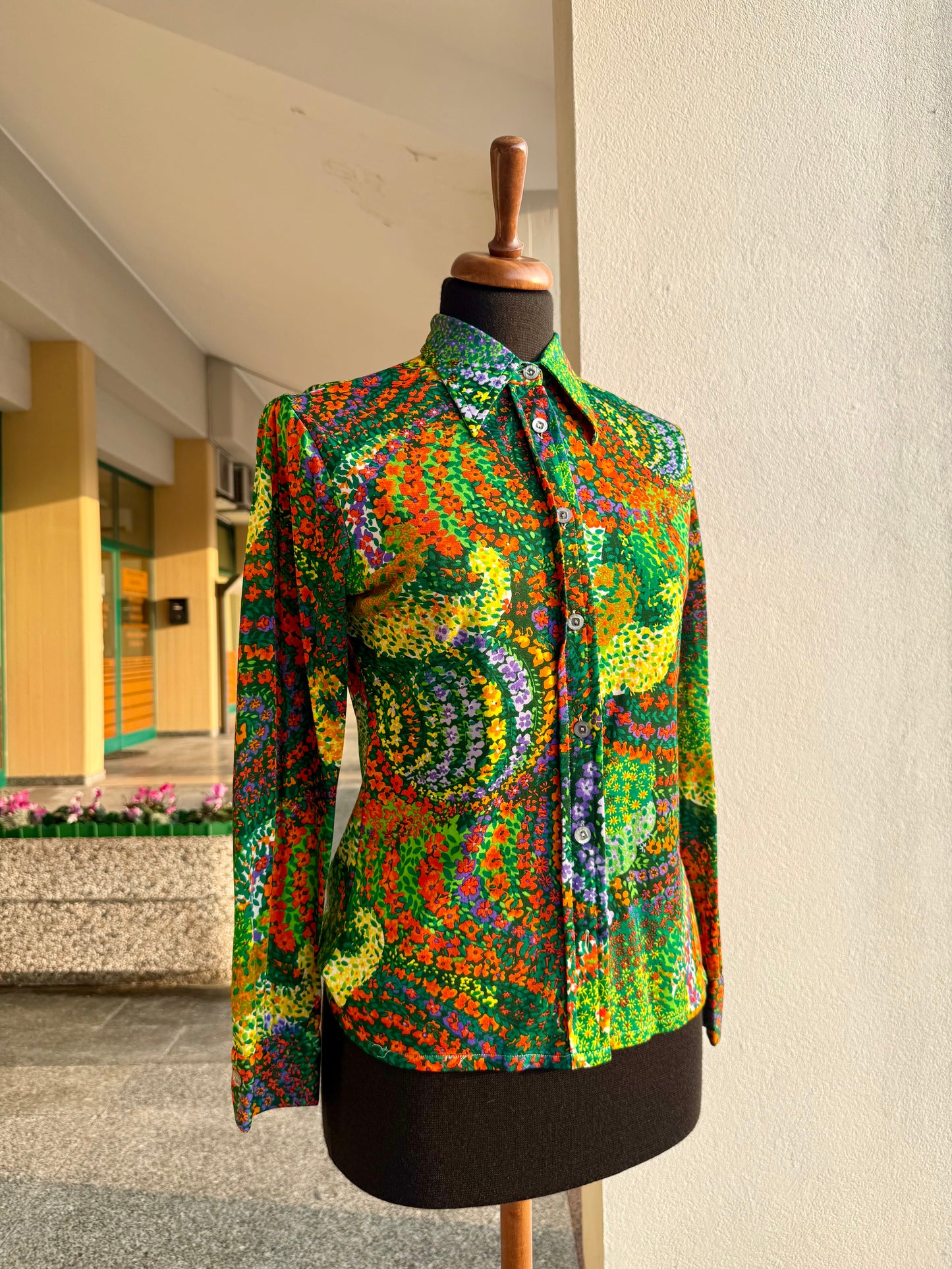 Camicia anni ‘70 optical - TG. 38/40
