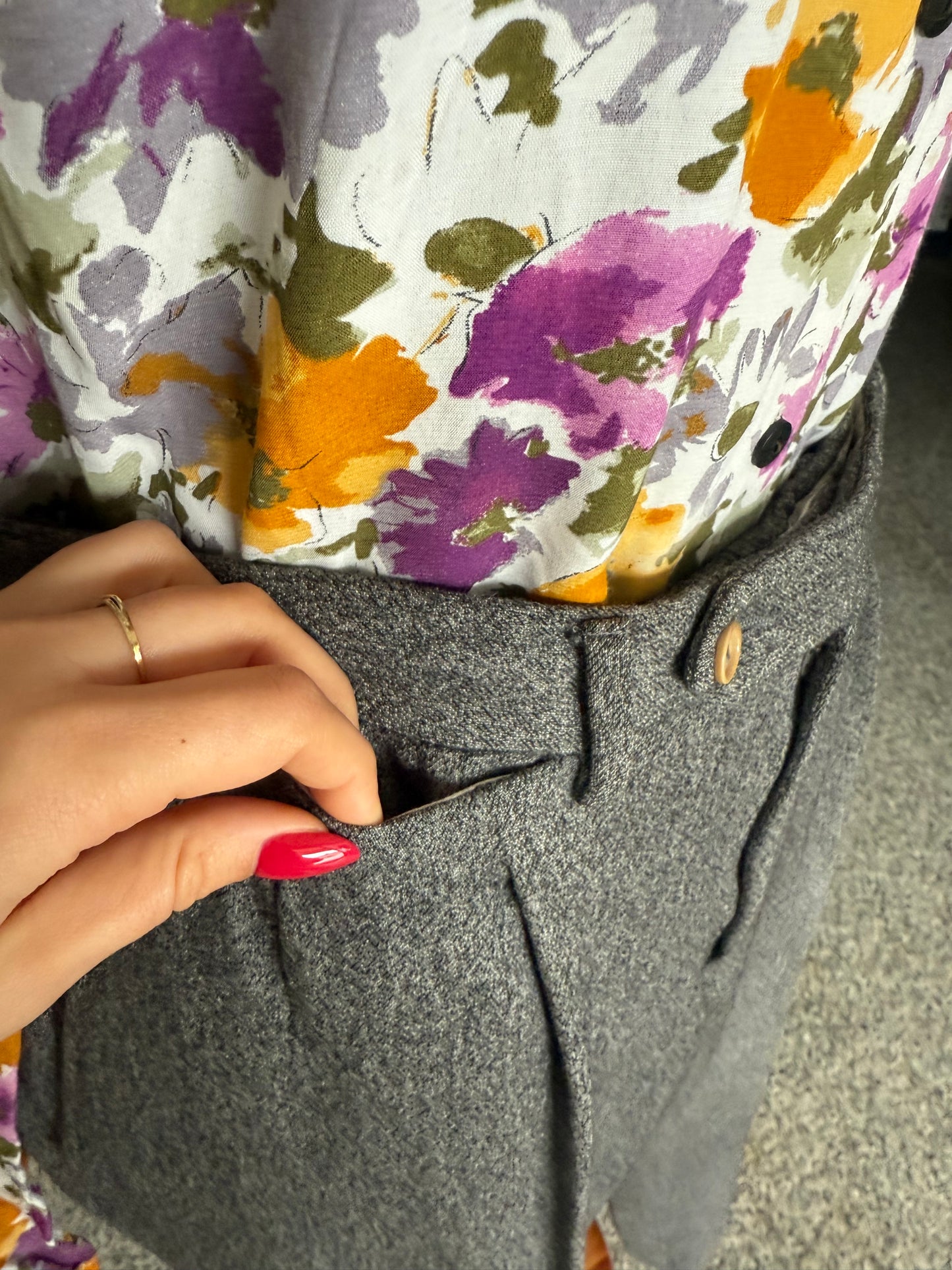 Pantaloni classici in lana grigi - TG. 40/42
