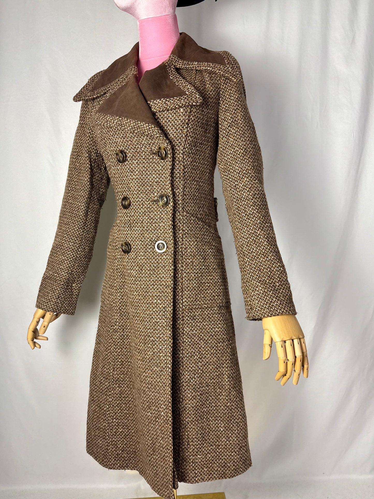 Cappotto anni ‘70 con maxi colletto a martingala - TG. 38