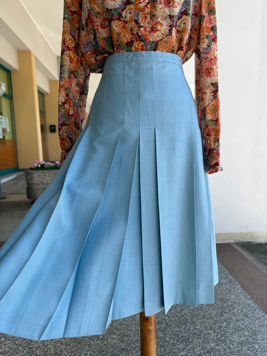 Gonna sartoriale azzurra - TG. 42