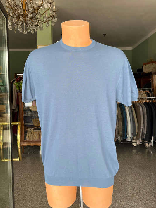 T-shirt a maniche corte cotone/lino tg. 52