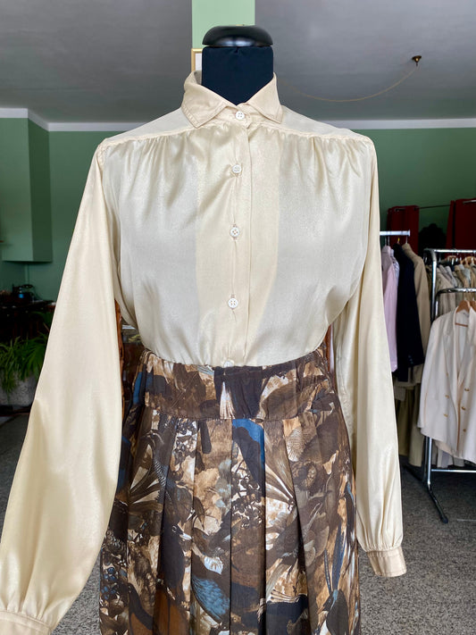 Camicia champagne in misto seta - TG. 38/40