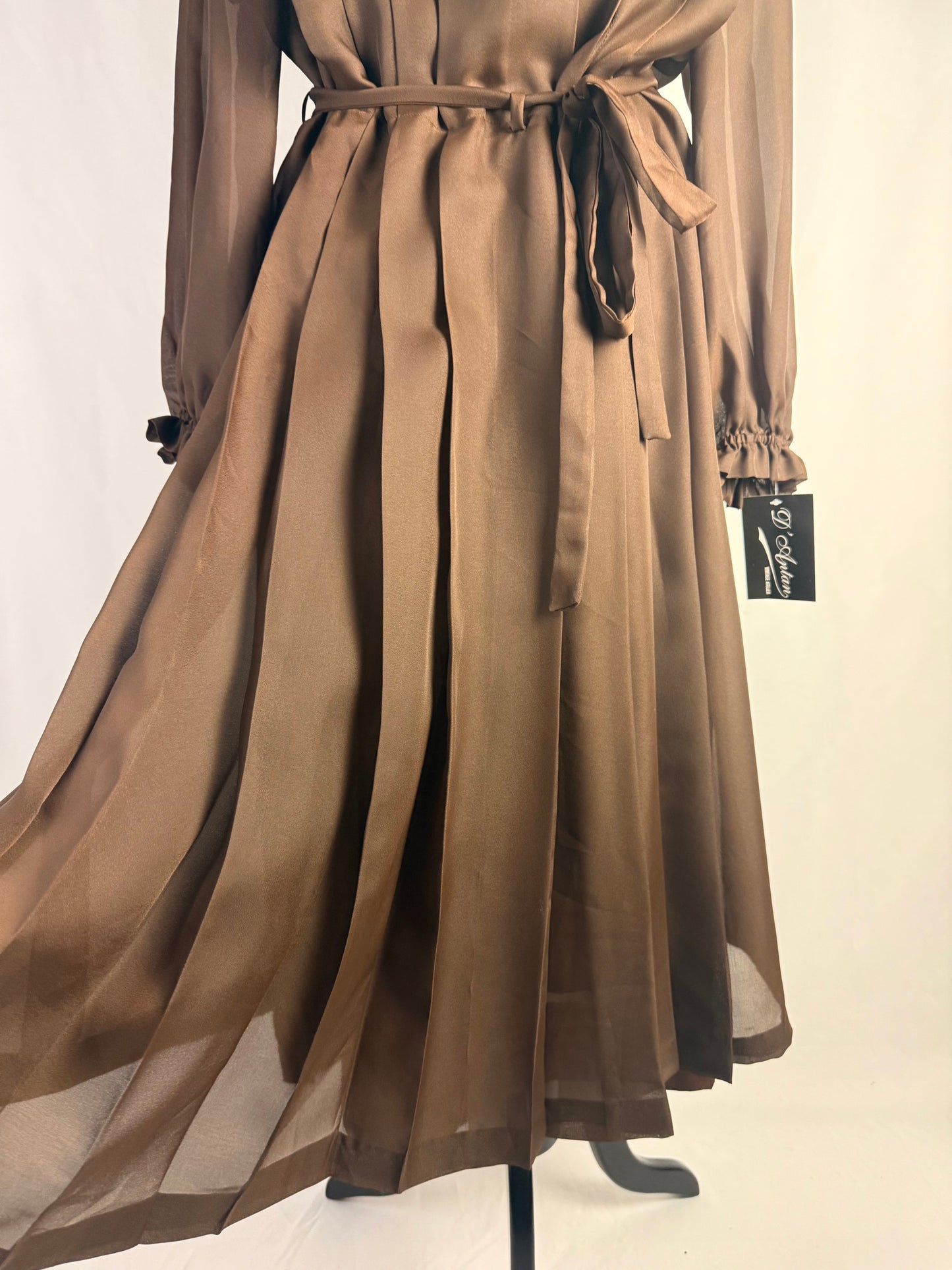 Abito anni ‘60 color cioccolato - TG. 54 circa