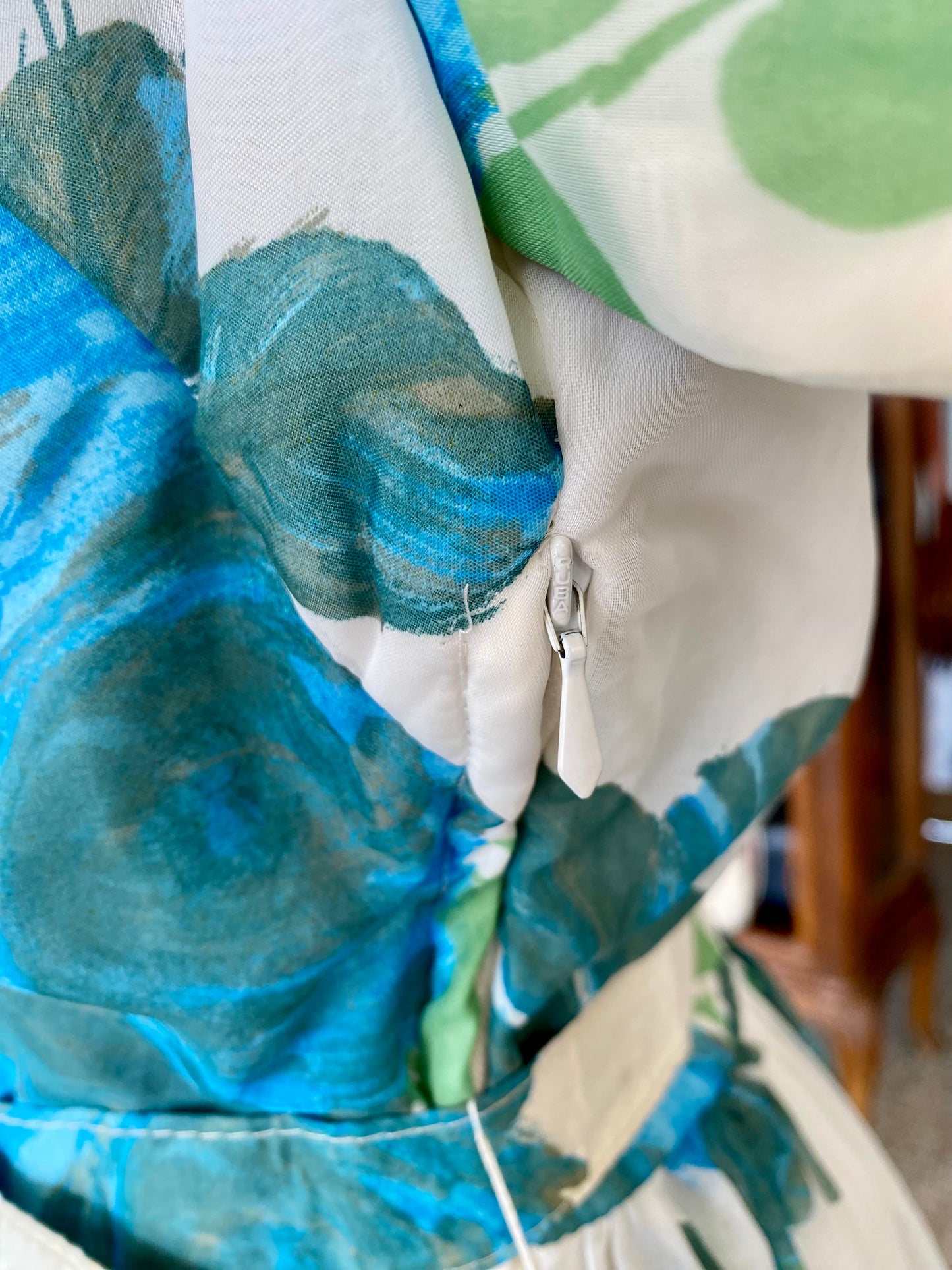 Abito vintage floreale anni '50 con cintura - TG. 40 circa