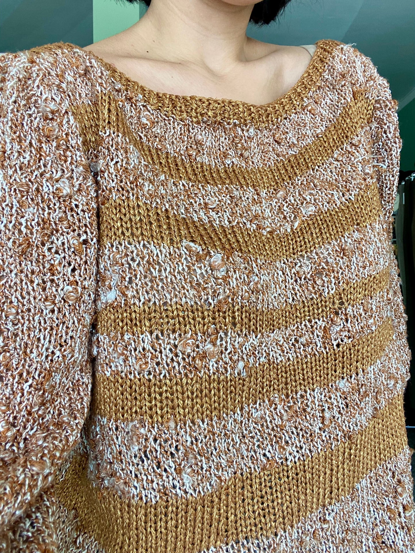 Blusa marrone mélange - TG. Curvy (Da 48 in su)