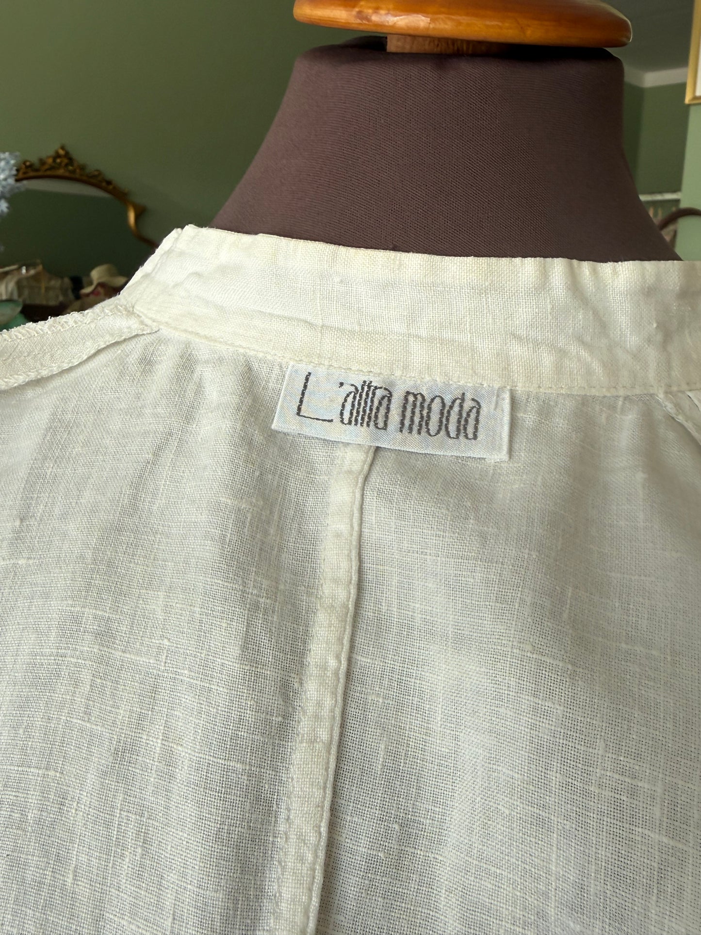 Tubino bianco in lino - TG 38/40