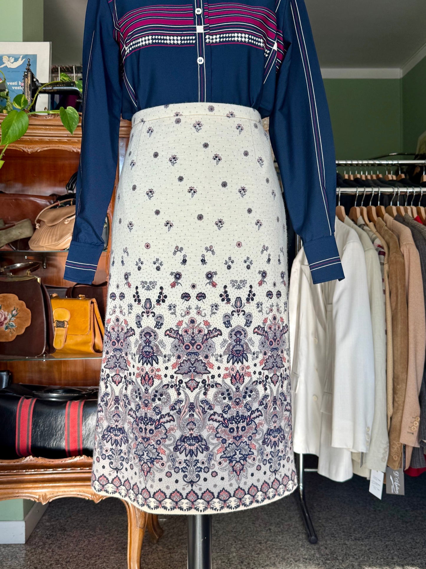 Gonna anni ‘70 a motivo floreale - TG. 46